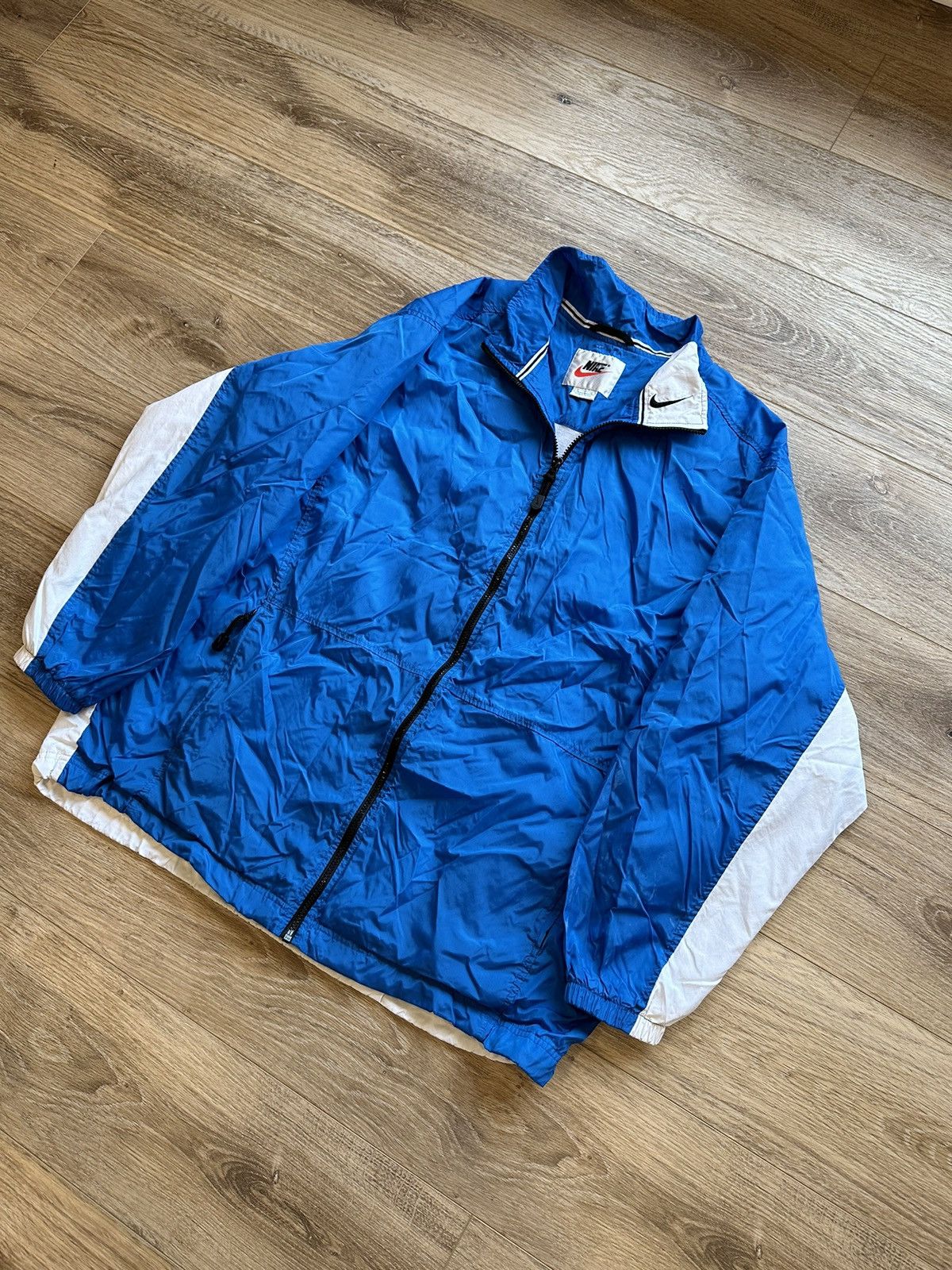 Nike × Vintage 90s Vintage Nike Nylon Retro Track Jacket Swoosh Logo Rare Size US XL / EU 56 / 4 - 5 Thumbnail