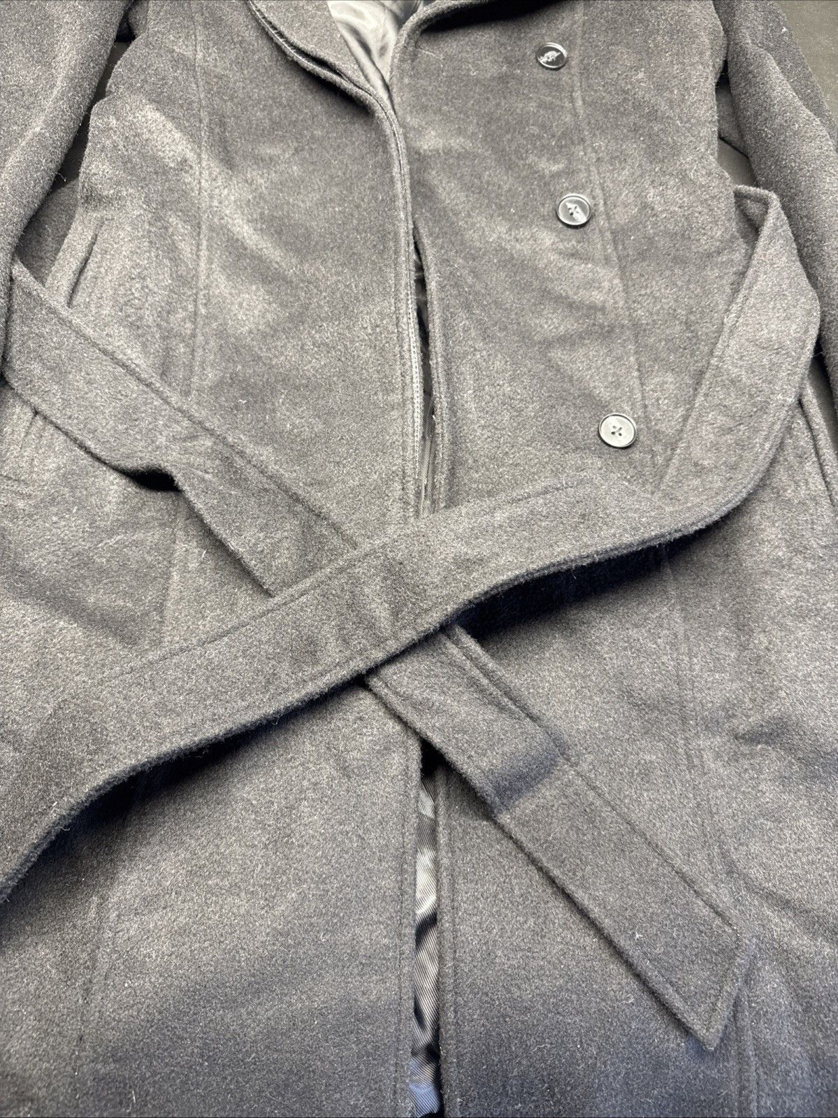 Bernhard Willhelm black Bernardo brand wool blend wrap coat Sz XS Size XS / US 0-2 / IT 36-38 - 4 Thumbnail