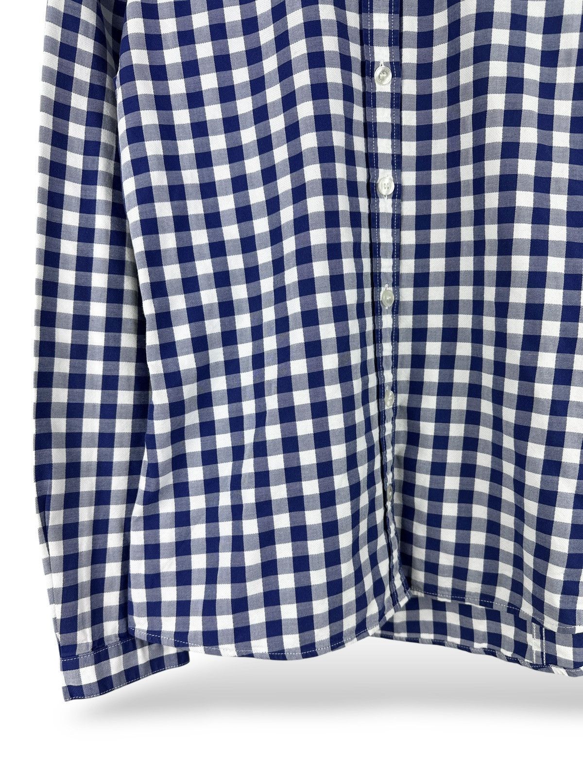 Burberry Burberry Brit Blue White Check Shirt Long Sleeve Women’s XXS Size XXS / US 00 / IT 34 - 7 Thumbnail