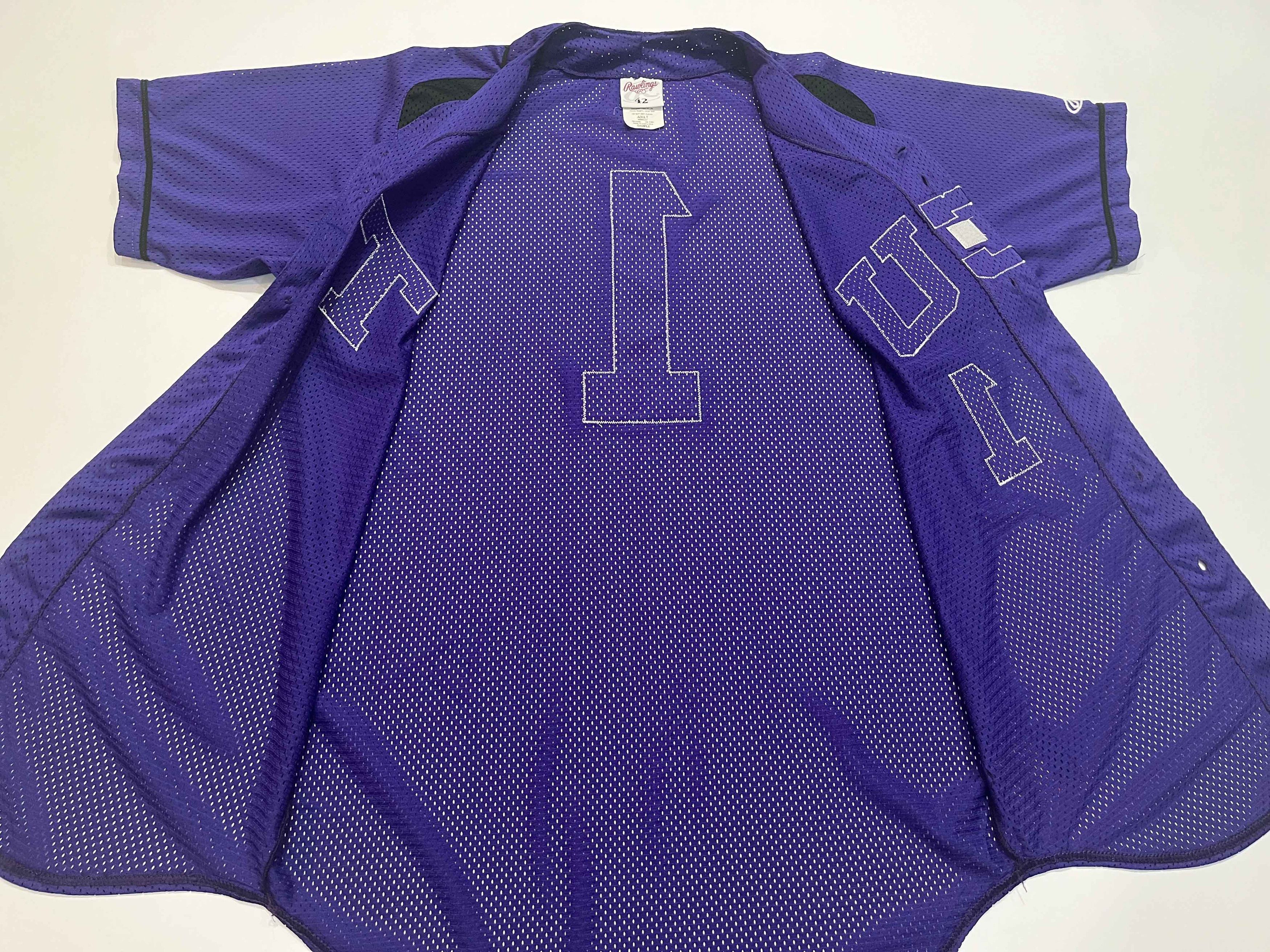 MLB Vintage Rawlings TCU Horned Frogs #1 NCAA Baseball Jersey Size US L / EU 52-54 / 3 - 7 Thumbnail