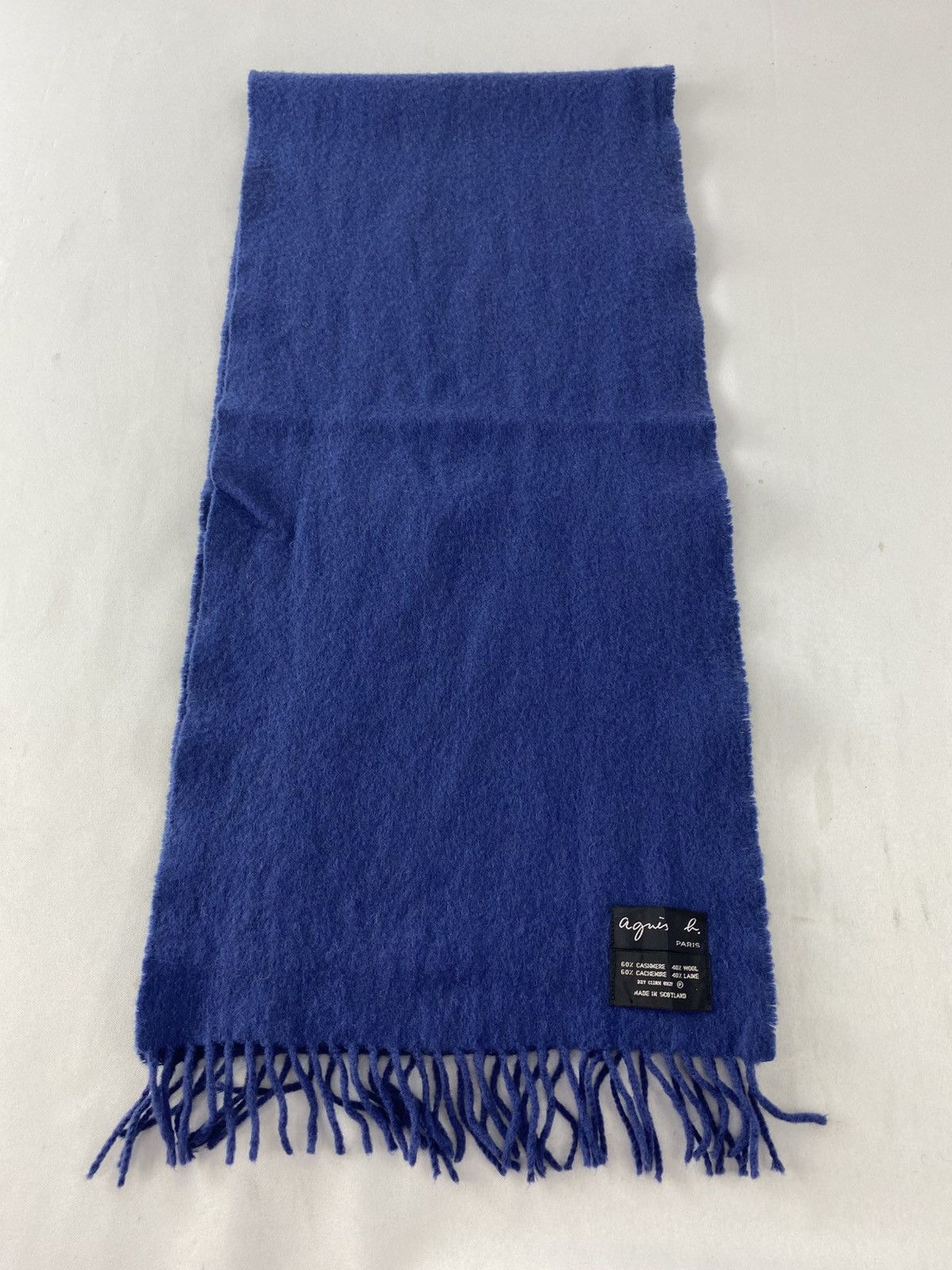 agnes b. Vintage Agnes B Paris Cashmere Plain Scarf Size ONE SIZE - 3 Thumbnail