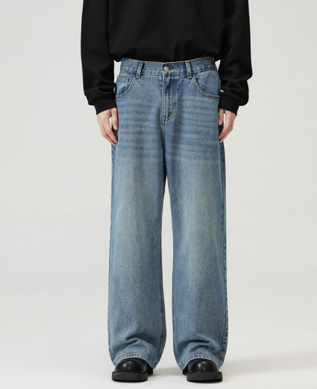Japanese Brand American straight-leg wide-leg baggy jeans for men Size US 32 / EU 48 - 1 Thumbnail