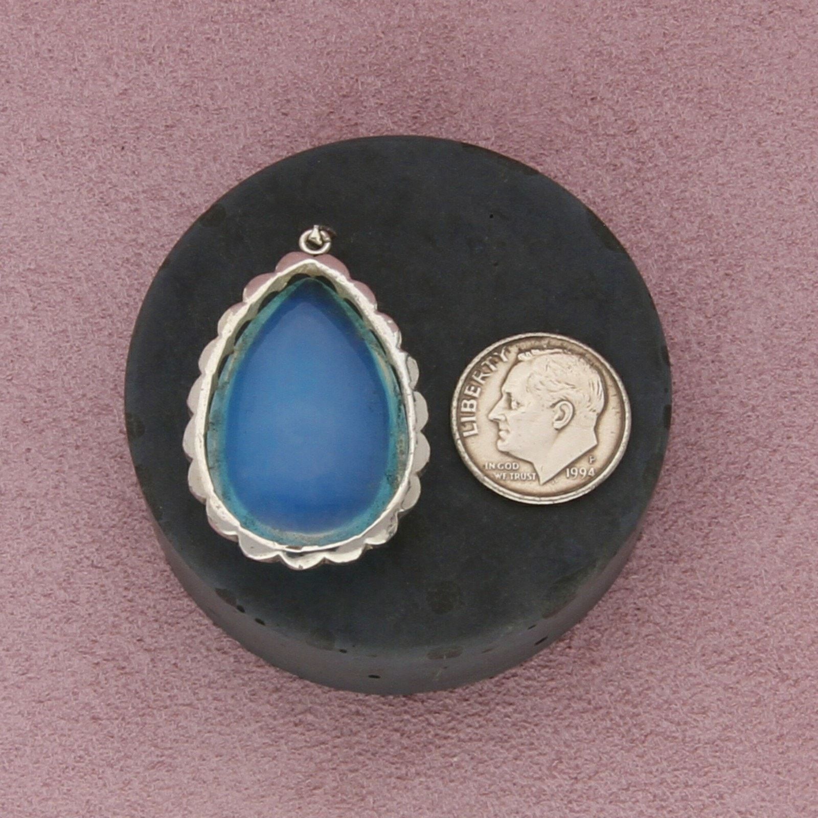 Sterling Silver sterling silver water opal drop pendant Size ONE SIZE - 3 Thumbnail