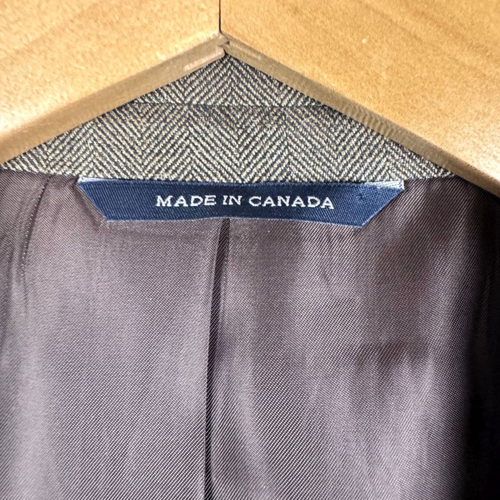 Ralph Lauren VINTAGE Ralph Lauren Blazer 42 Brown Silk Wool Herringbone Notch 2 Button Single-Breasted Men Size 42R - 5 Thumbnail