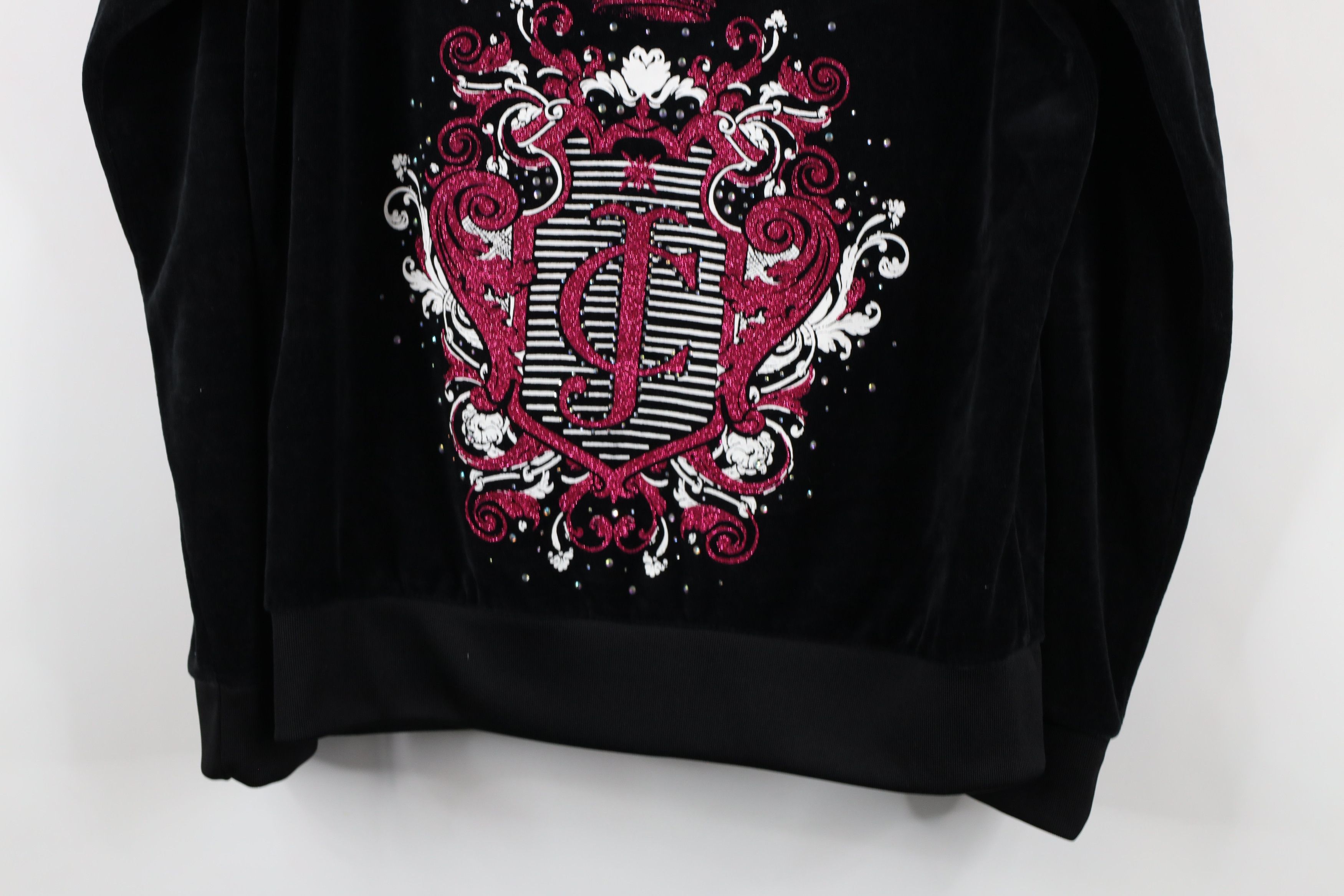 Juicy Couture × Vintage Vintage 90s Y2K Juicy Couture Velour Sequined Hoodie Jacket Size L / US 10 / IT 46 - 13 Thumbnail