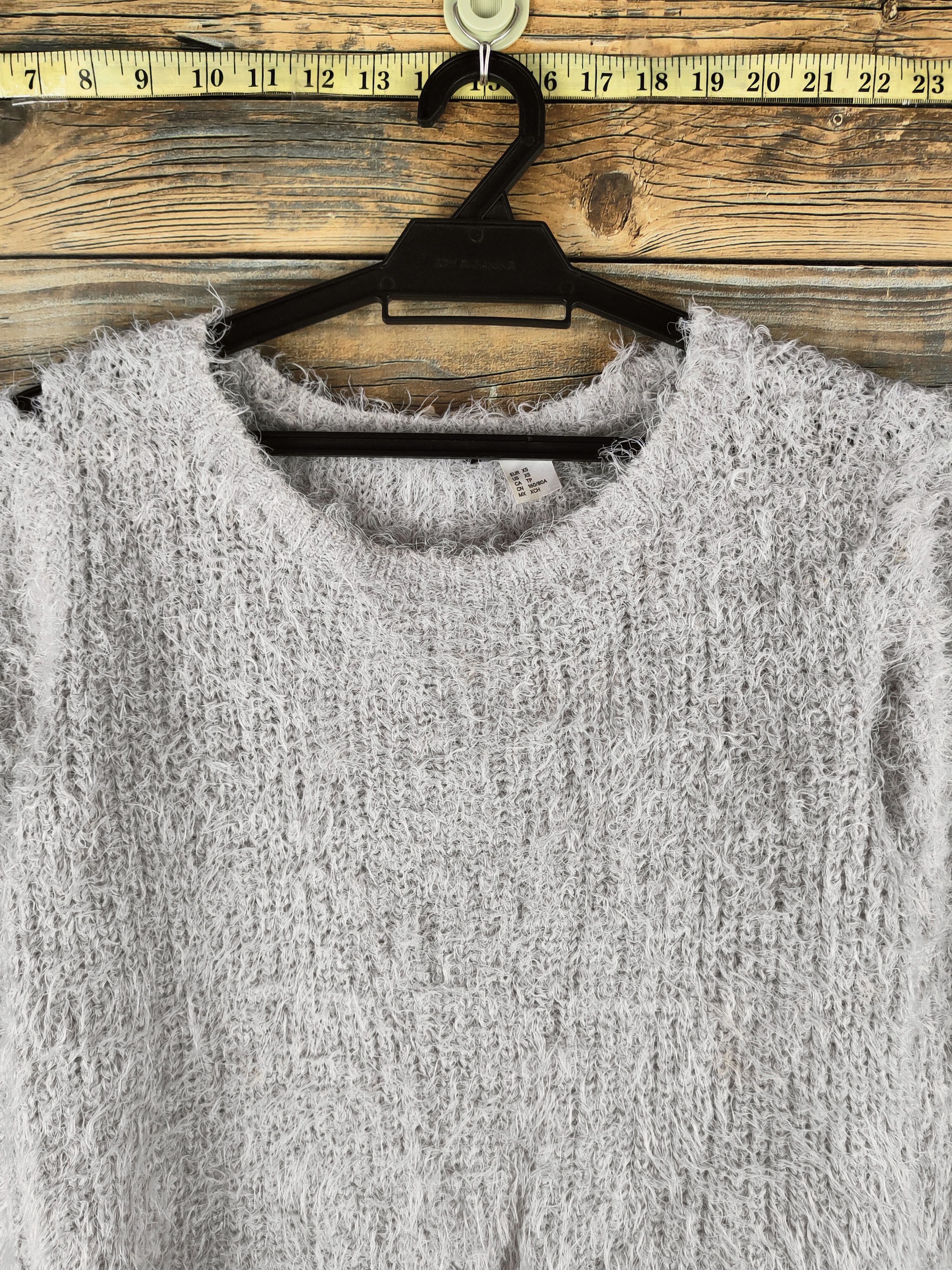 Japanese Brand DL Japanese Brand Gray Fur Mohair Knitwear #46-468 Size XS / US 0-2 / IT 36-38 - 2 Thumbnail