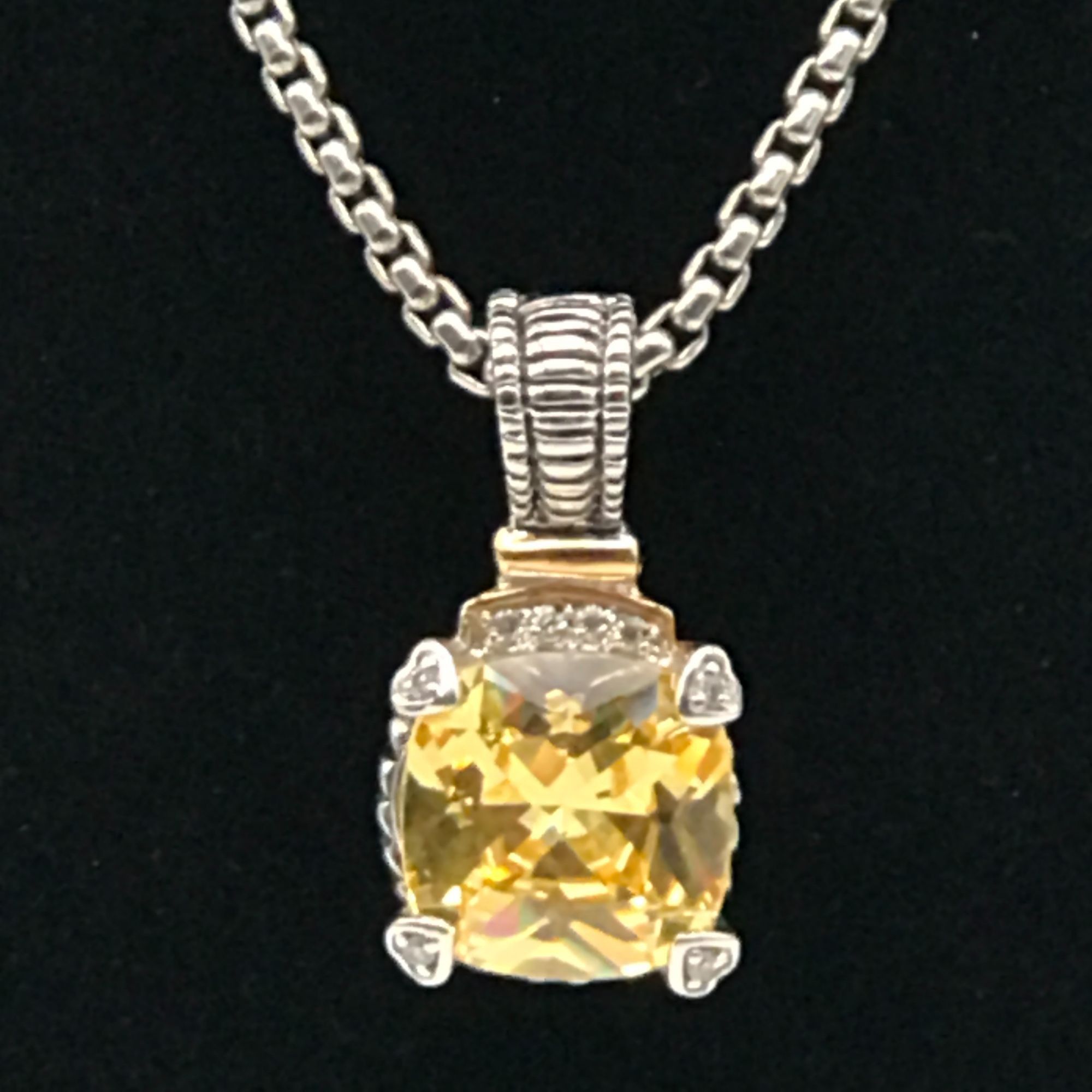 Swarovski Swarovski Lemon Quartz Crystal Cushion Cut Citrine Yellow Pe Size ONE SIZE - 1 Thumbnail