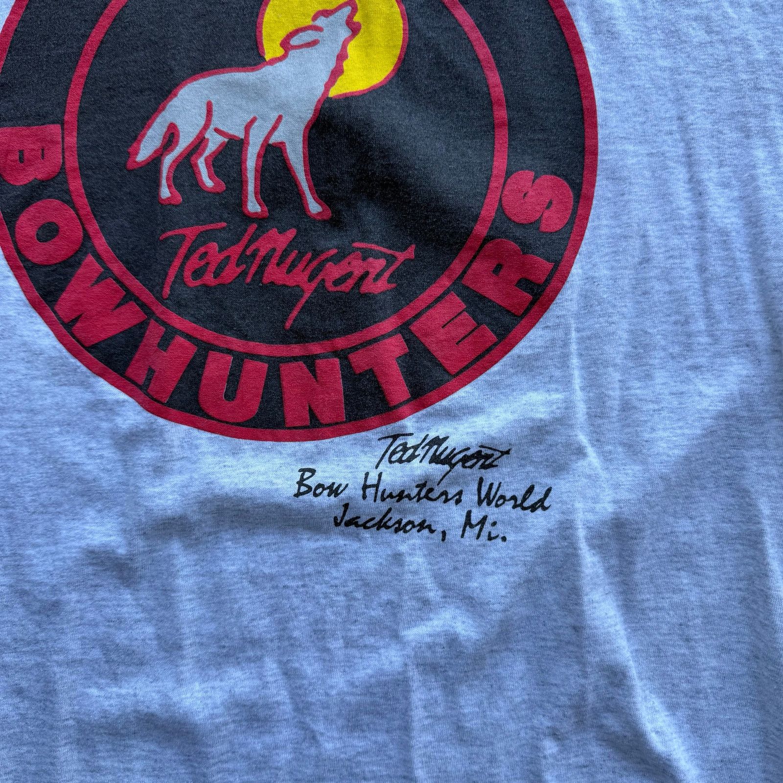 Vintage 90’s Ted Nugent Signed World Bowhunters Tee L