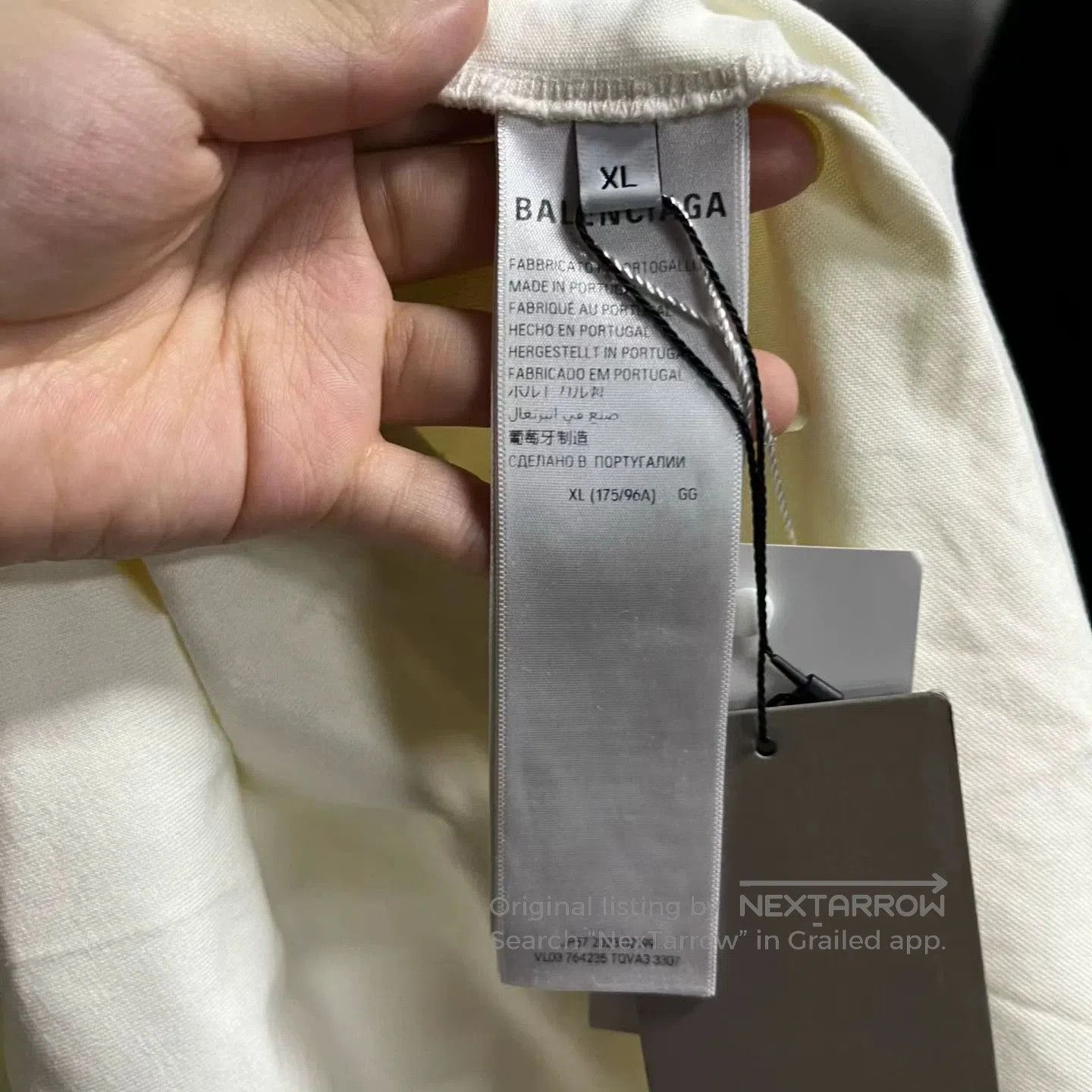 Balenciaga Balenciaga White Letter Distressed Short Sleeve T. Size US XL / EU 56 / 4 - 3 Thumbnail