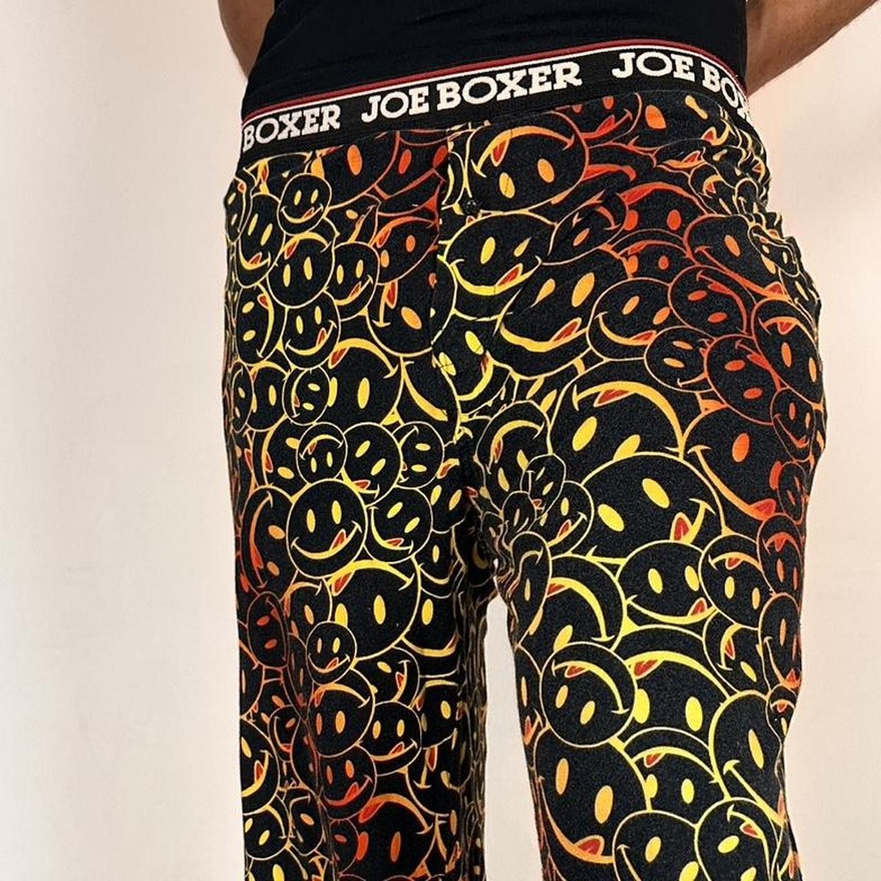 Joe Boxer JOE BOXER BLACK OMBRÉ SMILING FACE COTTON LOUNGE PANTS _ XL Size US 36 / EU 52 - 6 Thumbnail