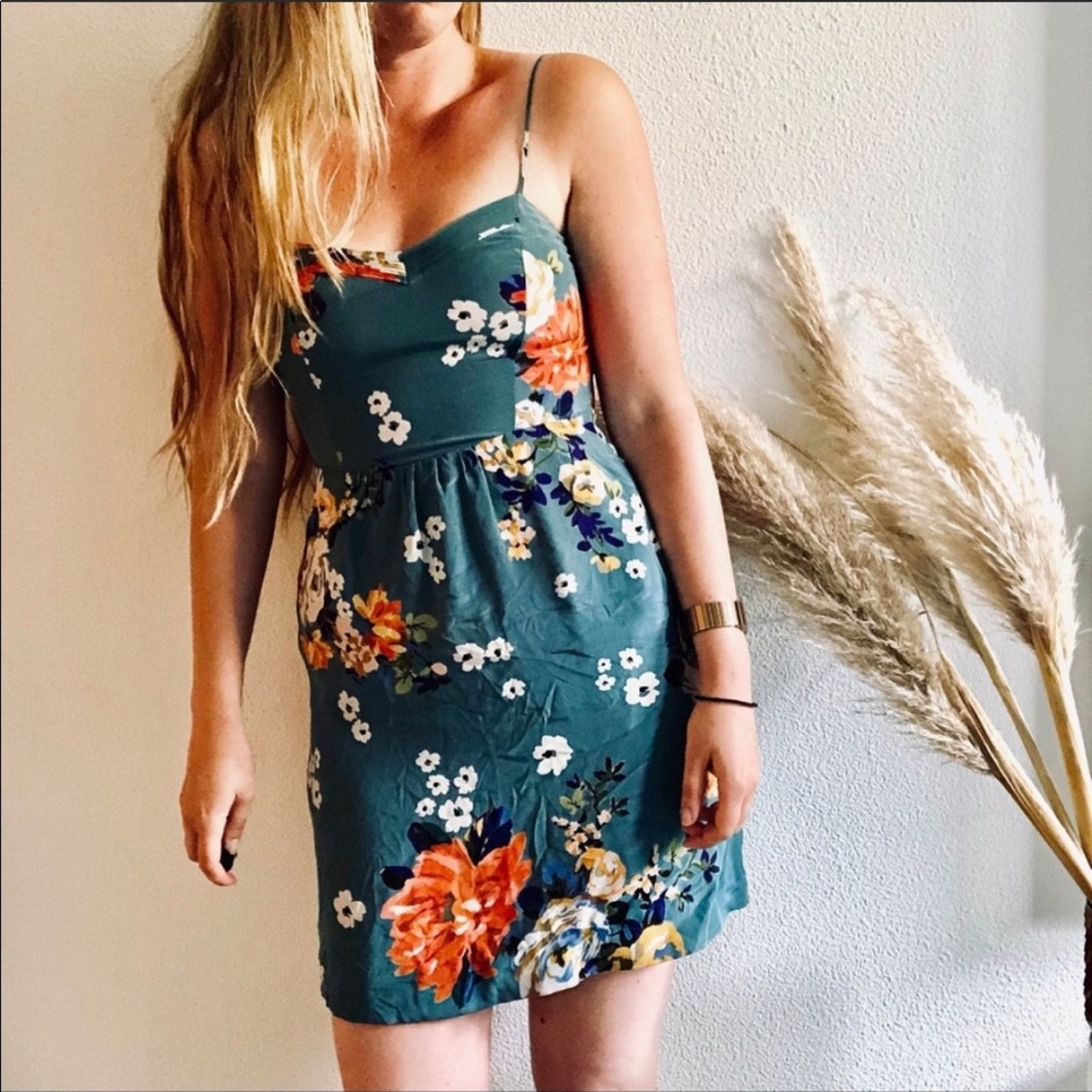 Anthropologie ANTHROPOLOGIE Soeurs Floral Spaghetti Strap Mini Dress 0 Size XS / US 0-2 / IT 36-38 - 2 Thumbnail