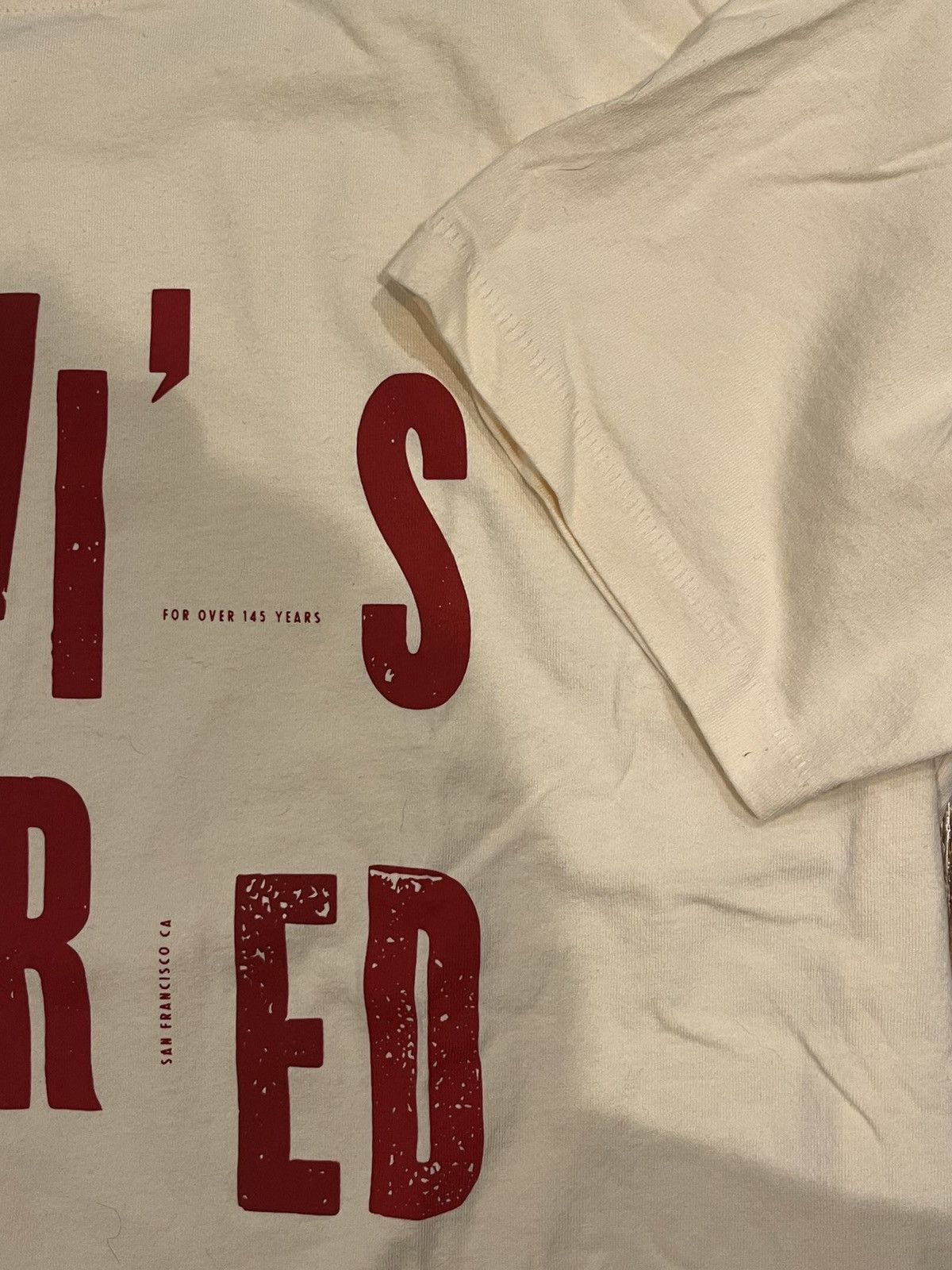 Levi's NWOT Cream Single Stitch Rare Levi’s Red Collection Graphic Size US S / EU 44-46 / 1 - 4 Thumbnail