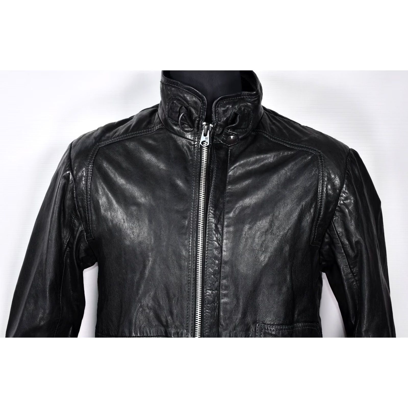 G-Star G-Star RCO Brando Leather Jacket XL Men's Black Leather Classic Biker Zip Casual 57cm 70cm 48cm Size XL Size US XL / EU 56 / 4 - 6 Thumbnail