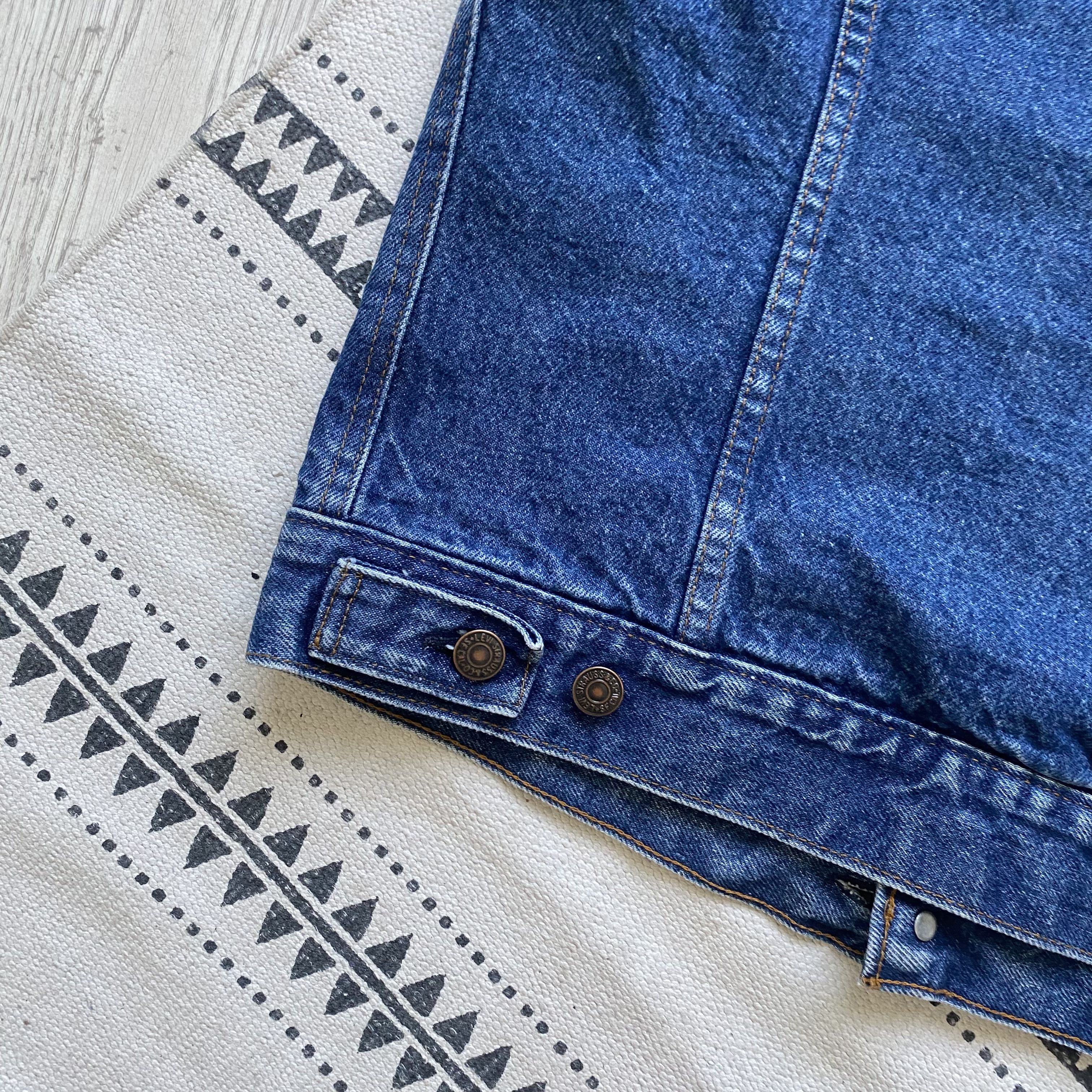 Levi's Vintage Clothing Vintage Levis denim Vest Jacket jeans Plaid lining Size US M / EU 48-50 / 2 - 10 Thumbnail