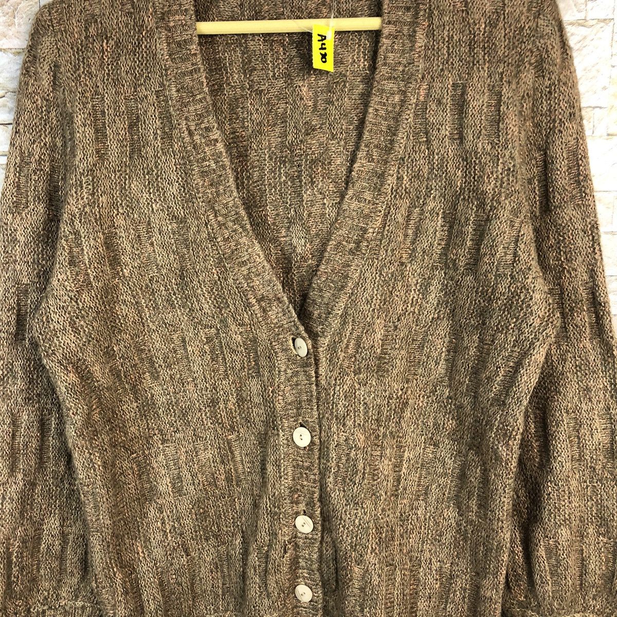 Vintage Original Knit mohair fur vintage jpn cardigan Knitwear #A420 Size US M / EU 48-50 / 2 - 5 Thumbnail