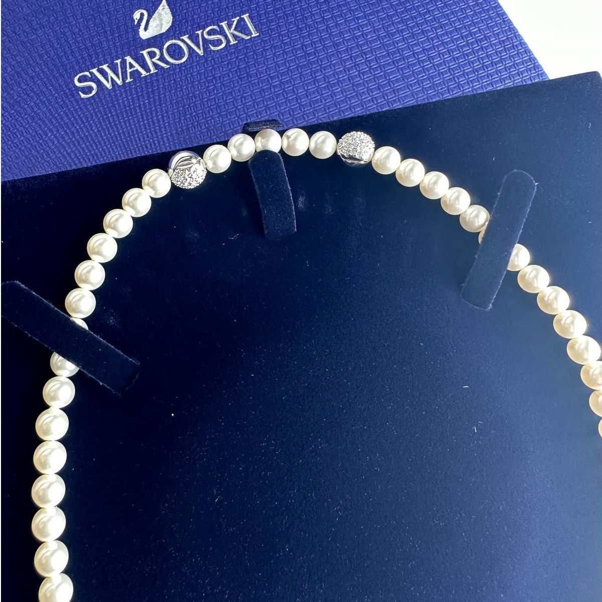 Swarovski Swarovski Feather Necklace Pearl White Rhodium Plating Size ONE SIZE - 9 Thumbnail