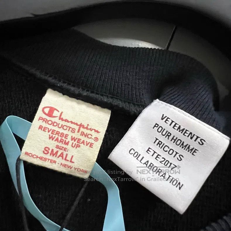 Vetements Vetements Original Champion Collaboration Ripped Hoodie Size US S / EU 44-46 / 1 - 2 Thumbnail