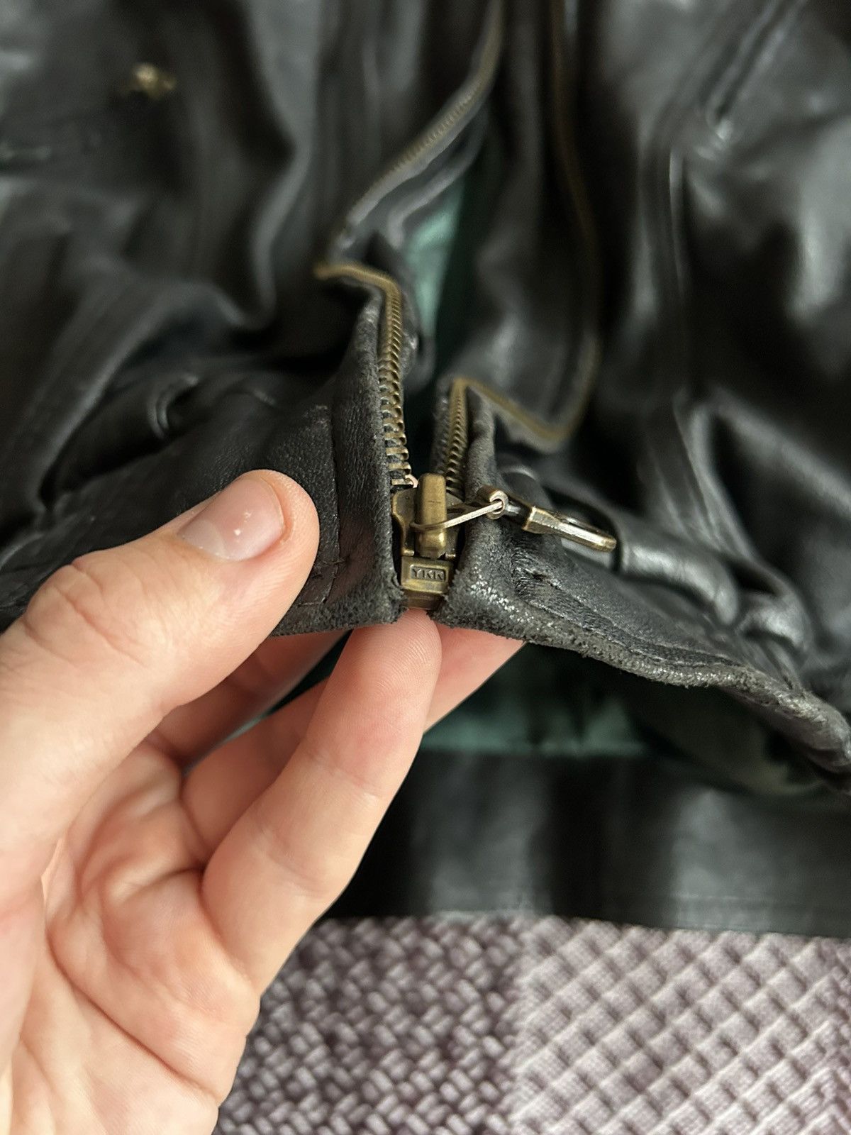 Angelo Litrico Vintage Leather Jacket Angelo Litrico Thrashed Solid Style Size US L / EU 52-54 / 3 - 15 Thumbnail