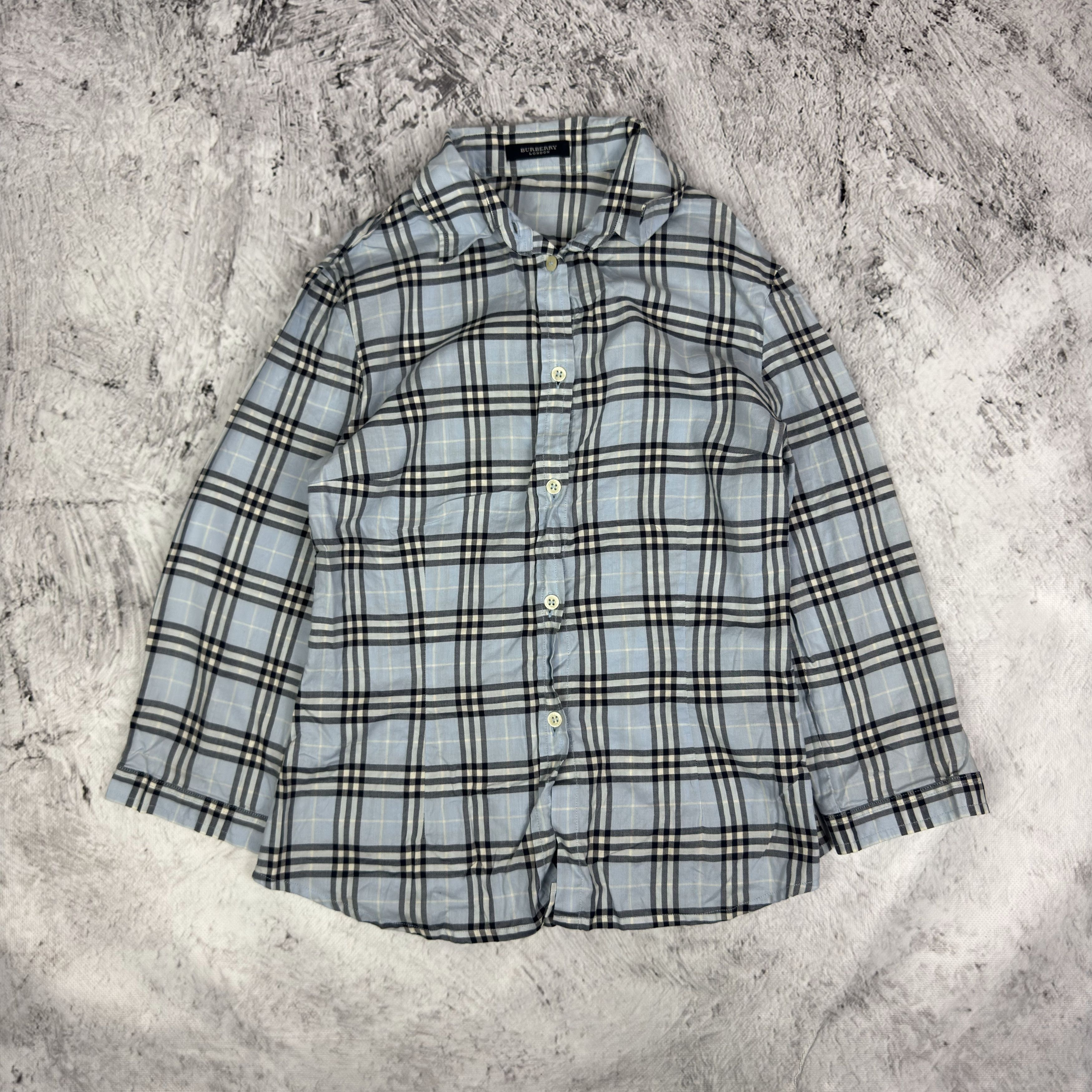 Burberry Burberry London Women's blue Cotton Long Sleeve Shirt Size S / US 4 / IT 40 - 1 Thumbnail