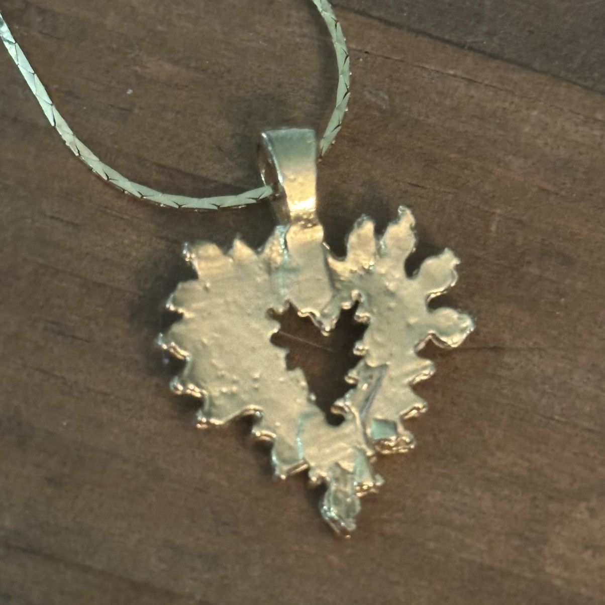 Vintage Vintage gold tone rhinestone open heart pendant necklace Size ONE SIZE - 4 Thumbnail