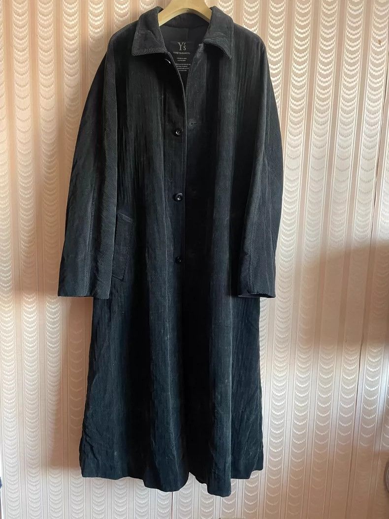 Y's Y's Black extra-long corduroy coat Size US L / EU 52-54 / 3 - 4 Thumbnail