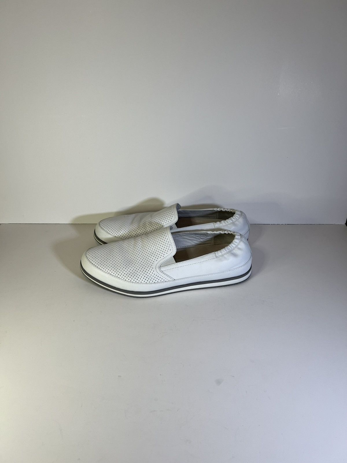 Prada Prada Leather Pique Slip-on St. Tropez sneakers in white Size US 7.5 / EU 40-41 - 6 Thumbnail