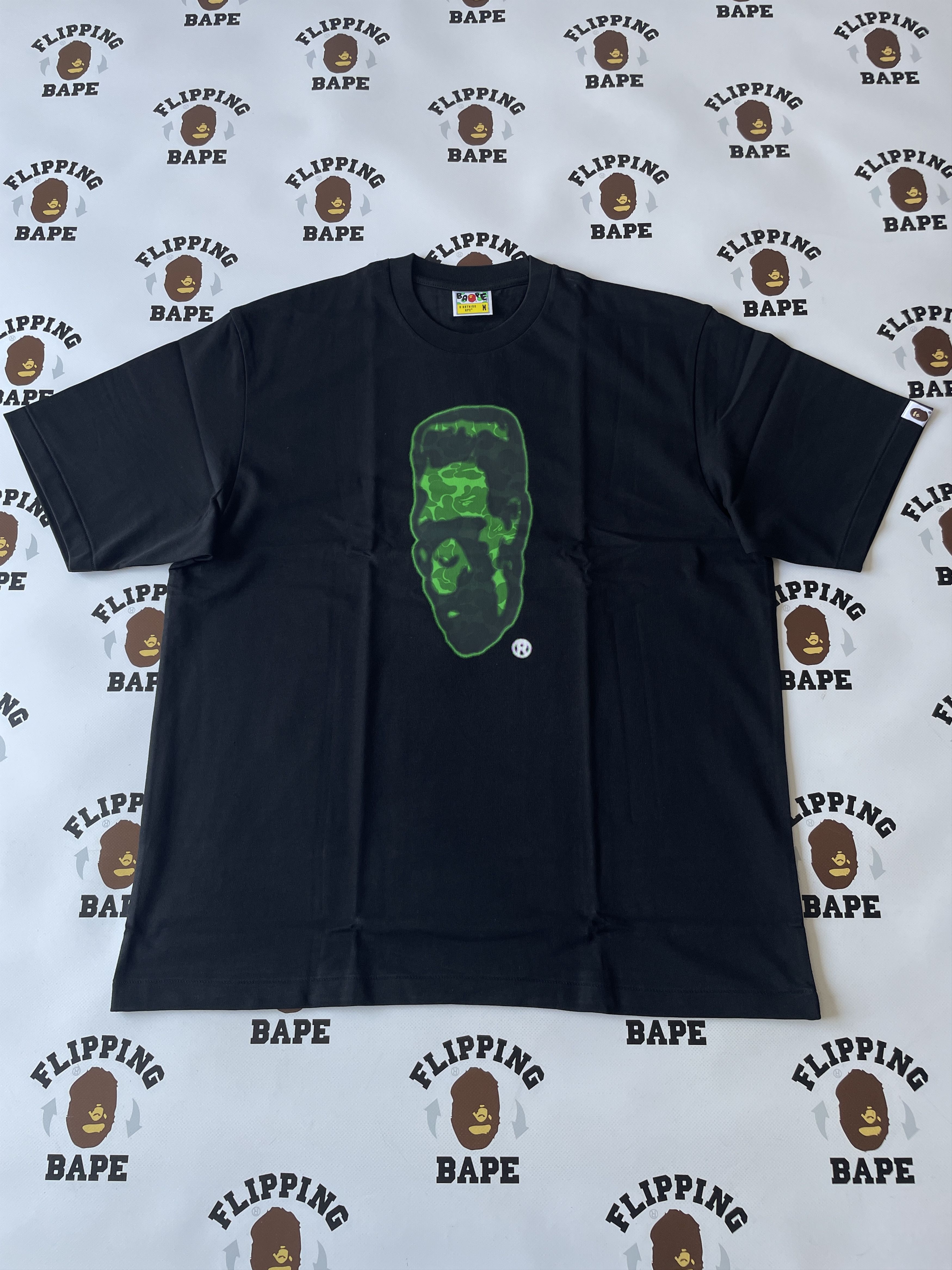 Bape BAPE SPRAY FRANKENSTEIN RELAXED FIT TEE Size US L / EU 52-54 / 3 - 1 Thumbnail