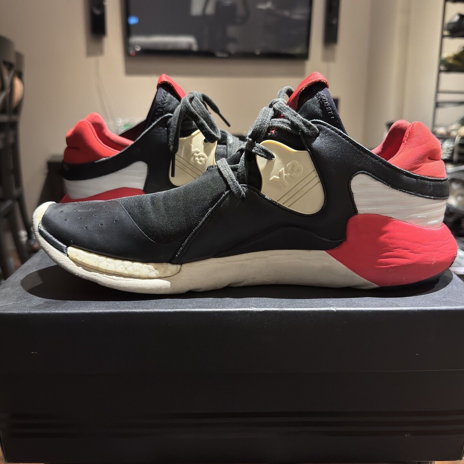 Adidas Y-3 Adidas Boost QR S83120 Red/White/Blk Running Sneakers Size US 10.5 / EU 43-44 - 7 Thumbnail