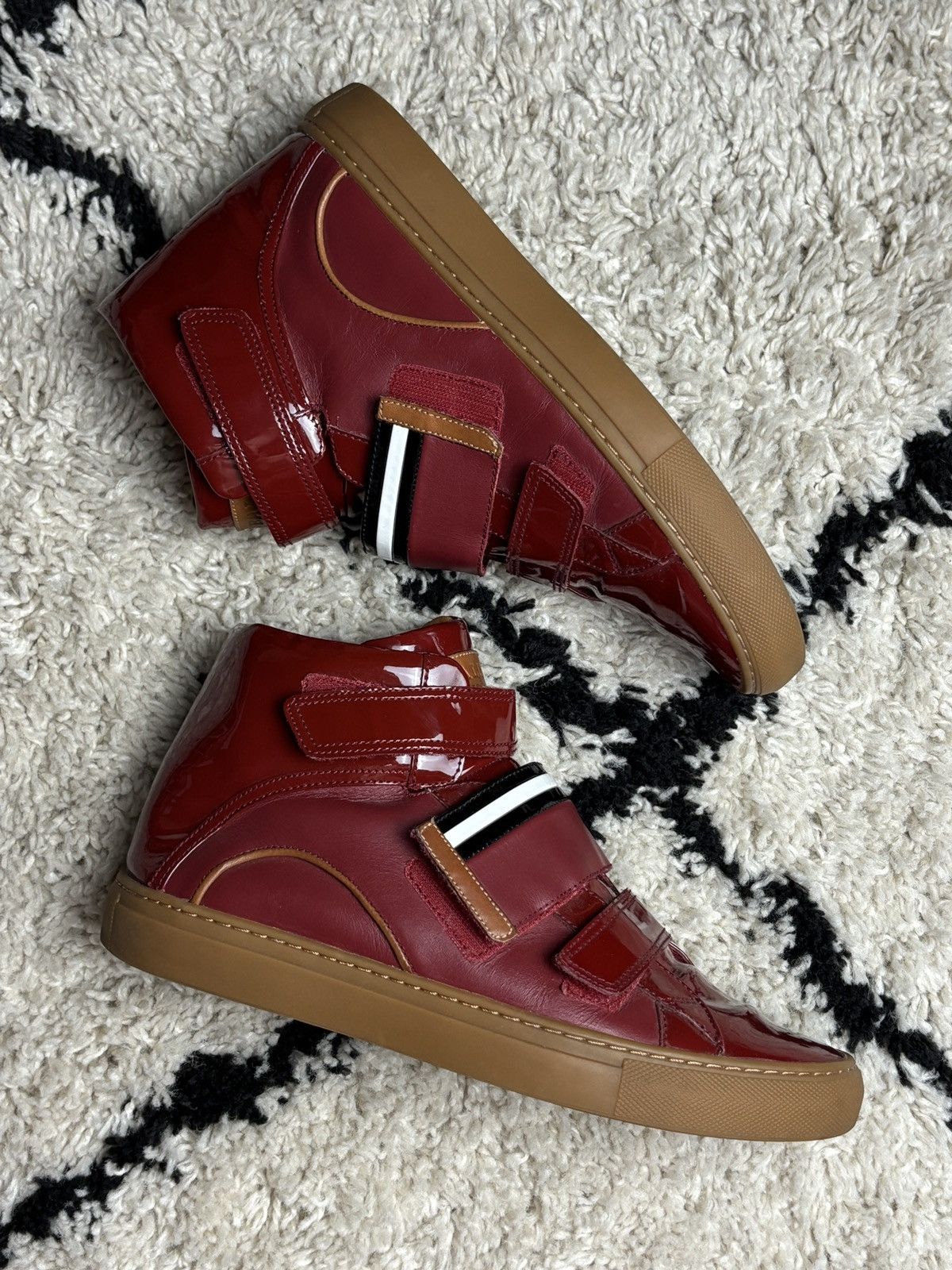 Bally Bally High Top Patent Leather Sneakers Maison Margiela Vibe Size US 8 / EU 41 - 5 Thumbnail