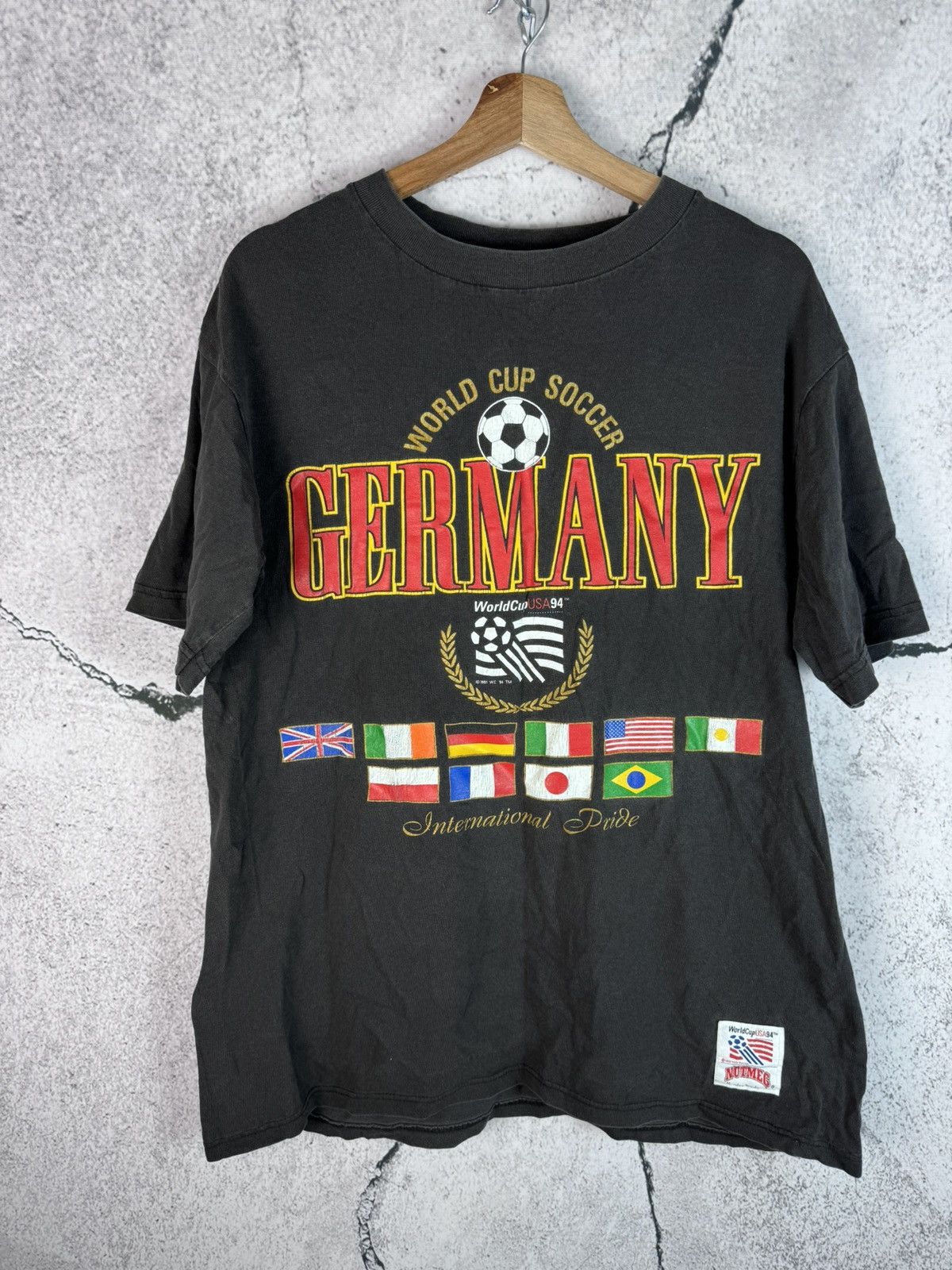 Nutmeg Vintage 91 1994 USA FIFA World Cup Flags T-shirt Size US M / EU 48-50 / 2 - 1 Thumbnail