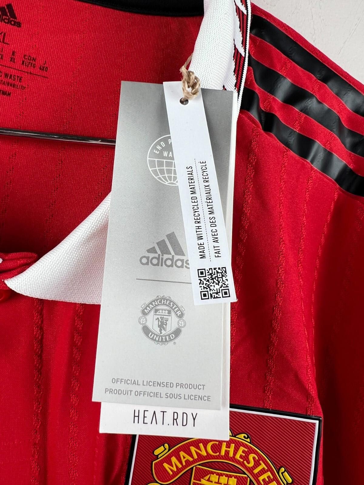 Adidas Authentic Adidas Manchester United 22/23 Home Jersey XL Size ONE SIZE - 6 Thumbnail