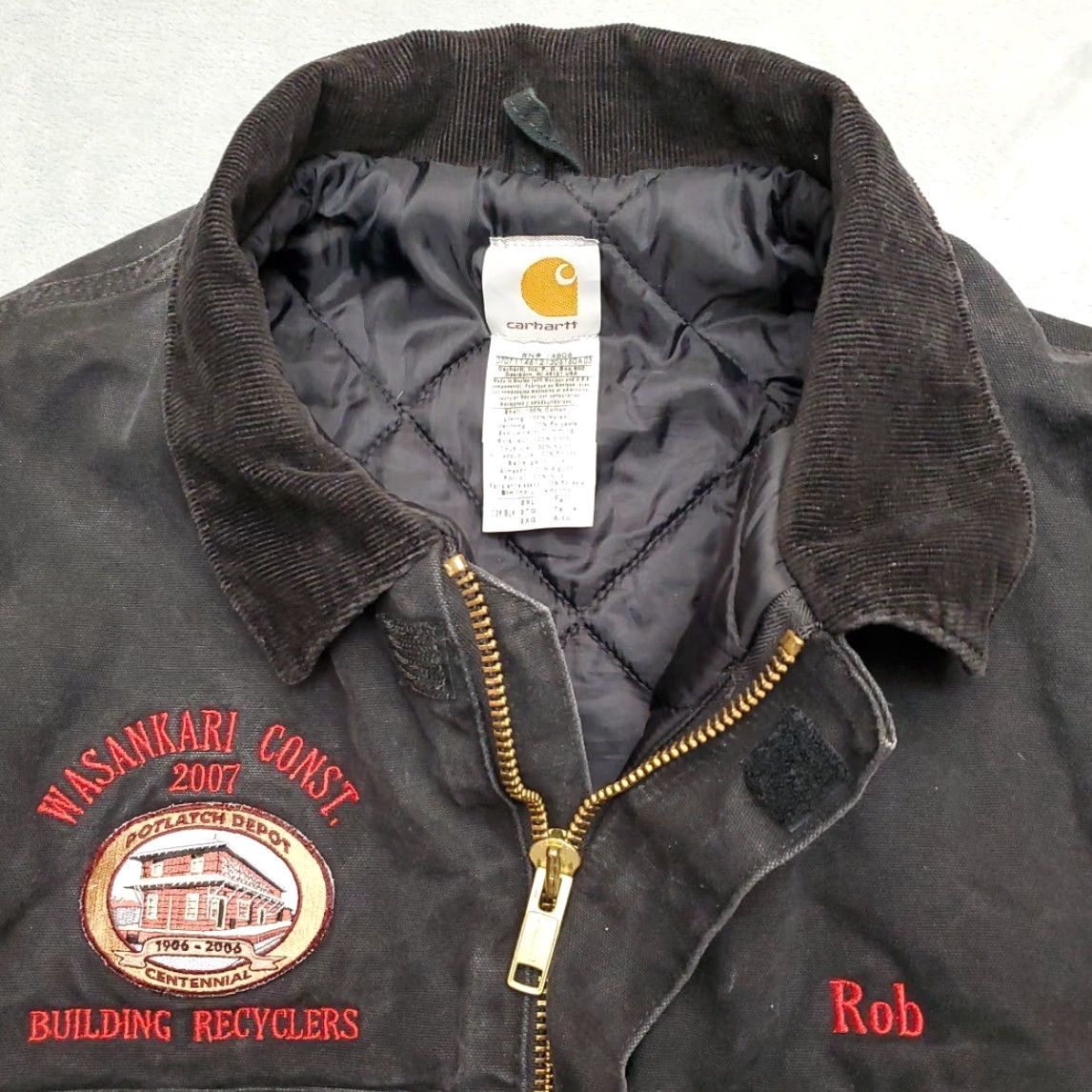 Carhartt VTG Carhartt Jacket Men 2XL Black Arctic Quilt Lined Work Coat Chore Barn Canvas Cotton ZIP Pockets Outdoor 90s Mens Size US XXL / EU 58 / 5 - 5 Thumbnail