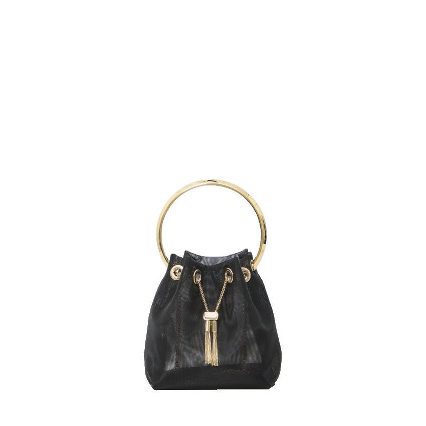 Jimmy Choo JIMMY CHOO Black Mesh Bon Bon Bag New & Authentic Size ONE SIZE - 1 Thumbnail