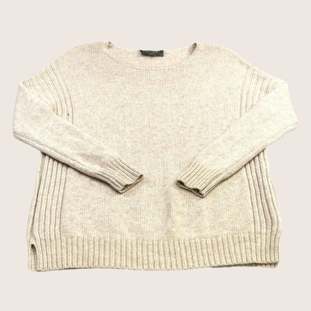 Vintage Wyse London Pullover Womens S/M jumper wool cashmere beige women Damaged See Pics Size S / US 4 / IT 40 - 1 Thumbnail