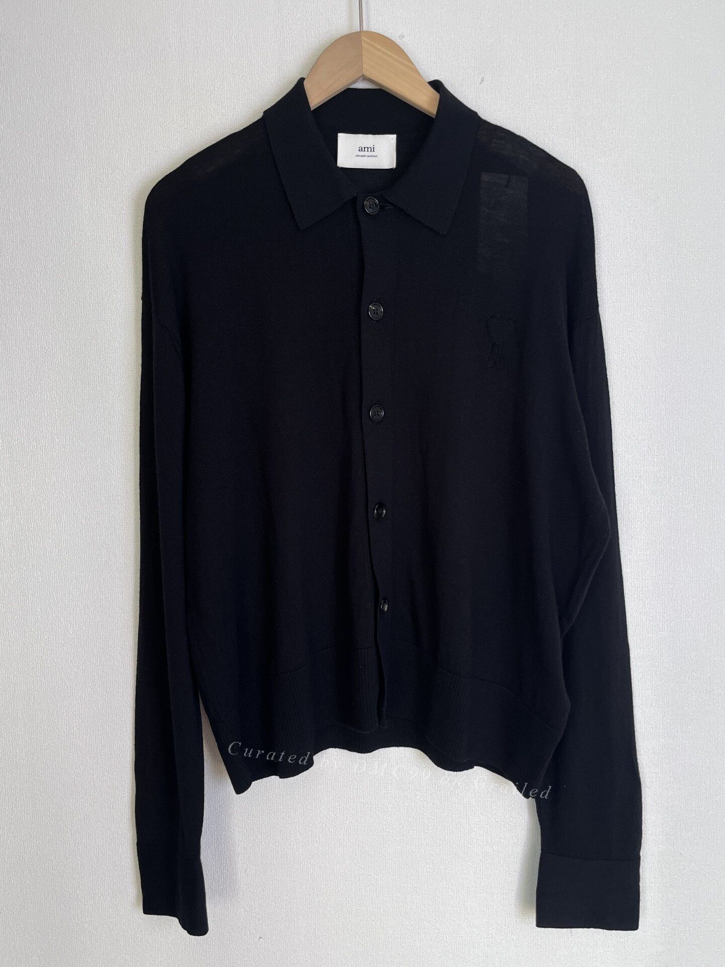 AMI AMI Paris Heart Patch Merino Wool Cardigan Unisex Size US M / EU 48-50 / 2 - 1 Thumbnail