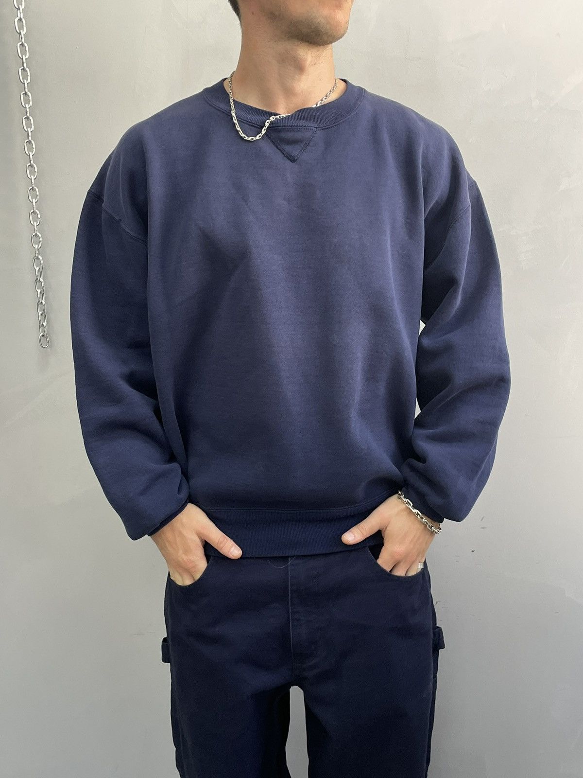 Russell Athletic 90s sun faded Russel athletic blank sweatshirt crewneck y2k Size US XL / EU 56 / 4 - 2 Thumbnail