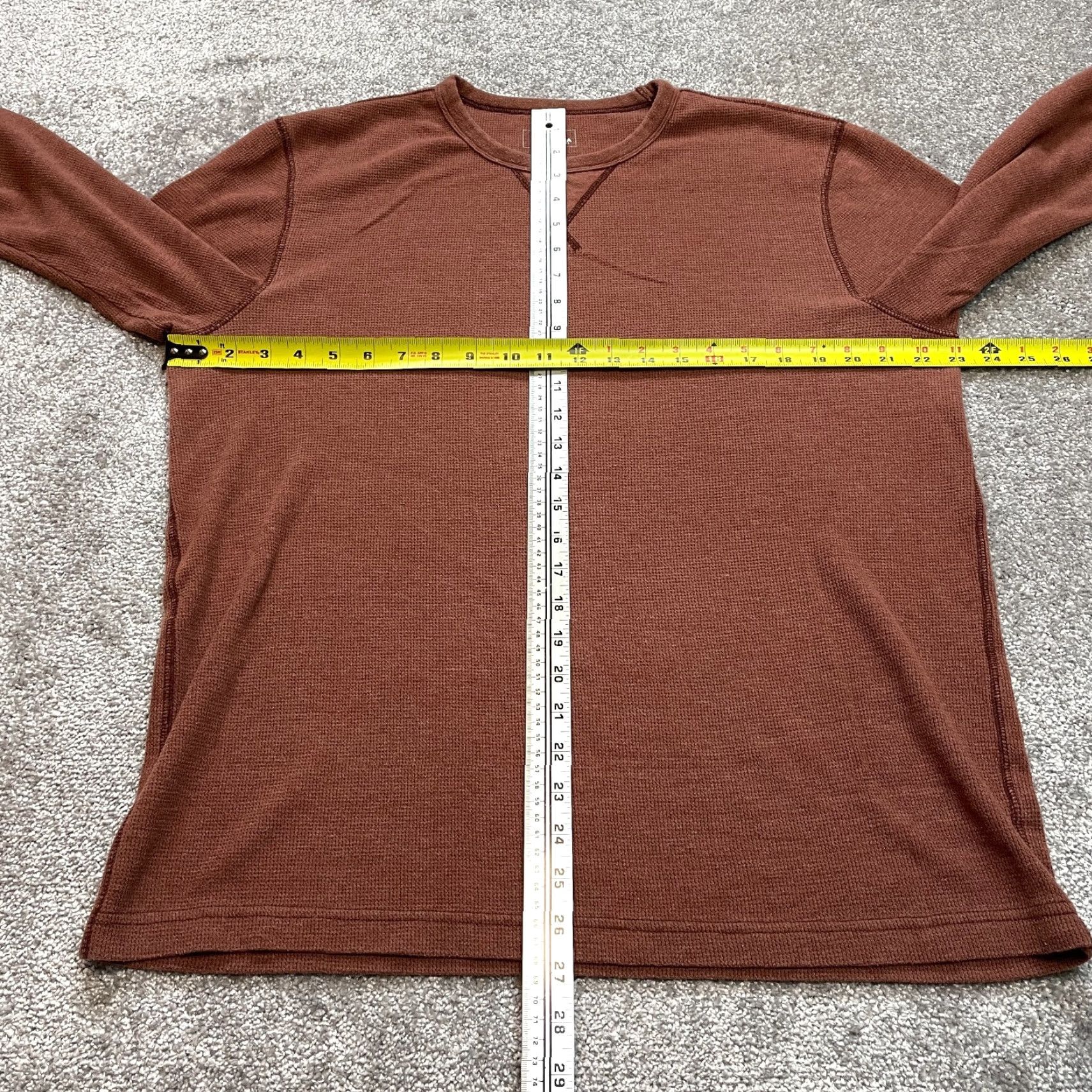 Vintage Sonoma Shirt Mens XL Long Sleeve Orange Thermal Solid Crew Neck Knit Size US XL / EU 56 / 4 - 4 Thumbnail