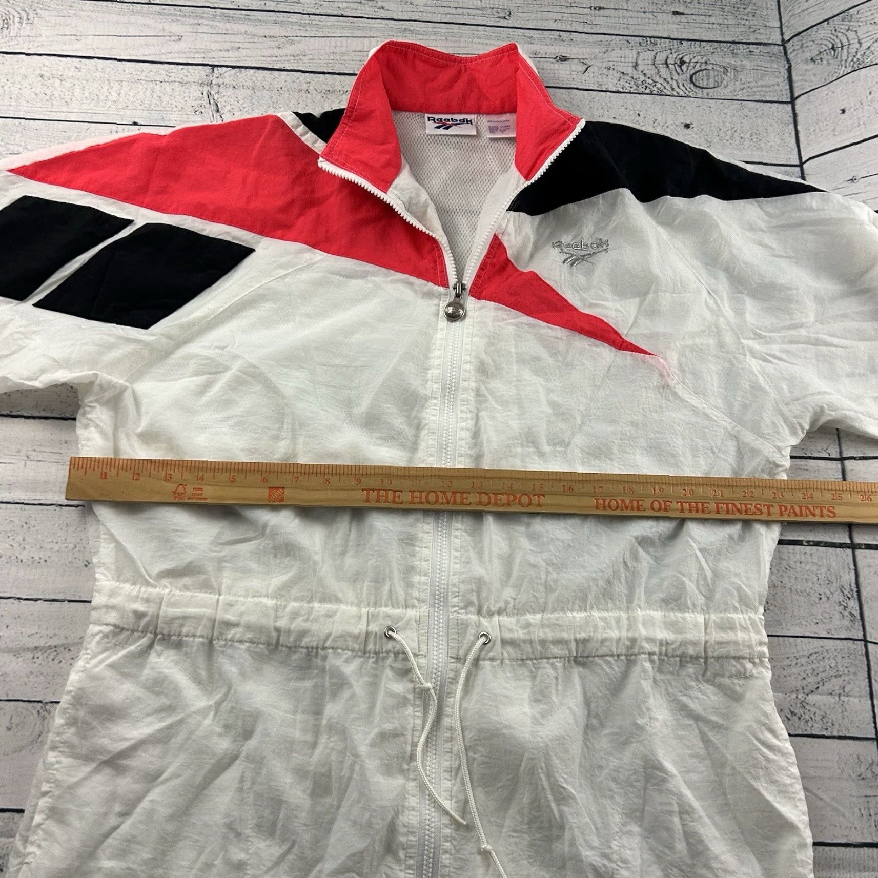 Reebok VINTAGE Reebok Windbreaker Jacket Men's L Pink White Full Zip 90s Size US L / EU 52-54 / 3 - 5 Thumbnail