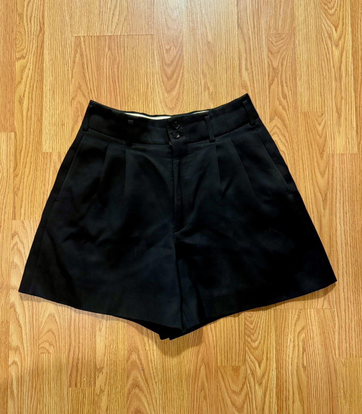 CDG High Waisted Wide Pleated Shorts Avant Garde