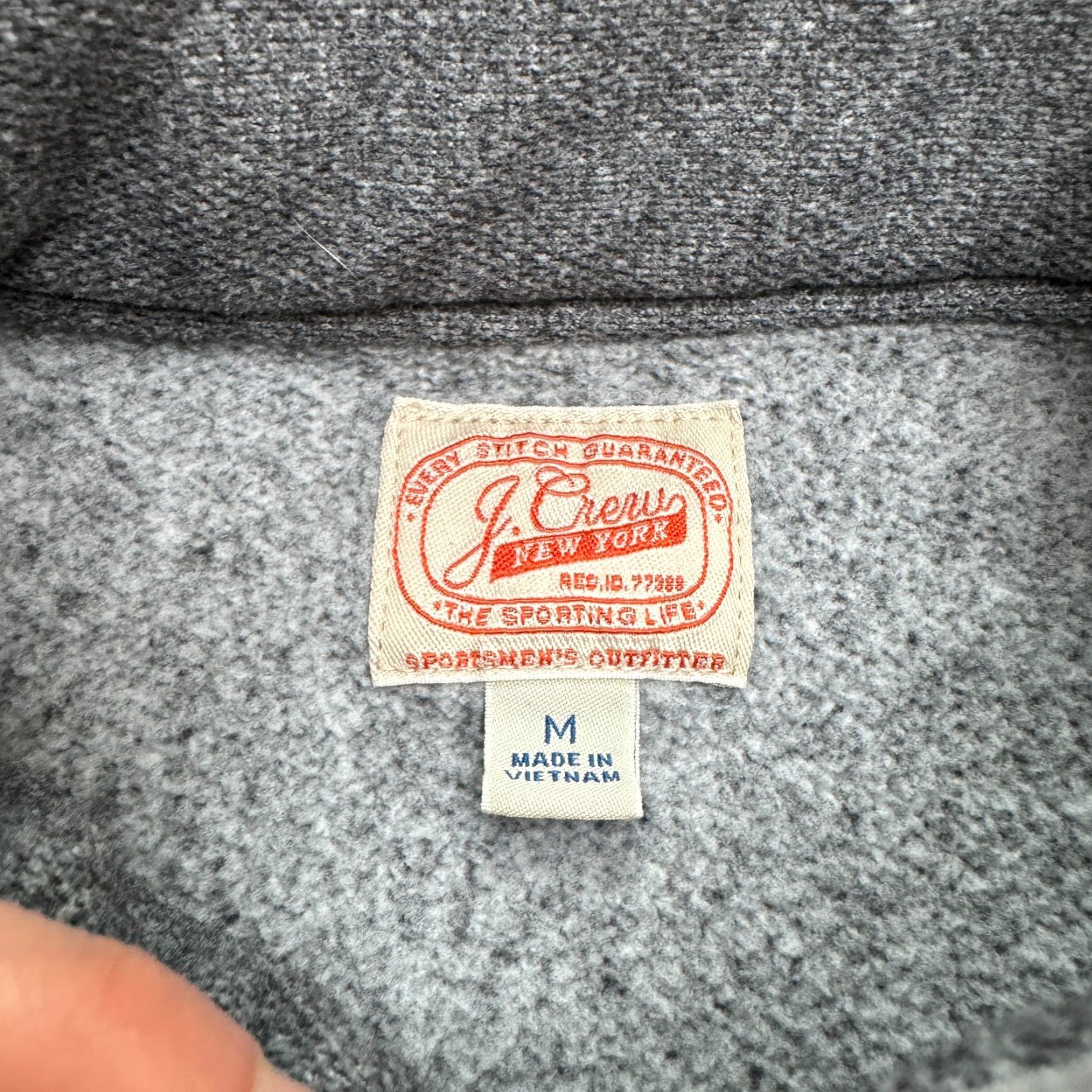 J.Crew J.Crew Fleece Sweatshirt Mens M Gray 1/4 Zip Pocket Outdoor Casual Shirt Size US M / EU 48-50 / 2 - 6 Thumbnail