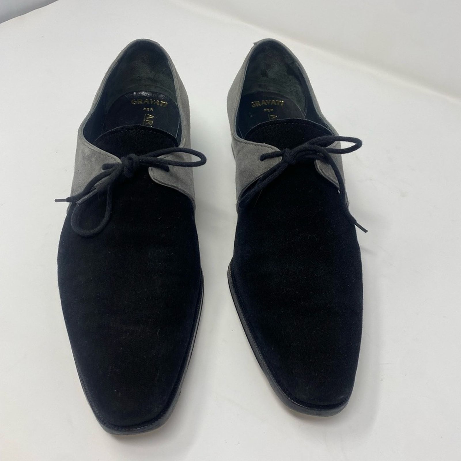 Gravati GRAVATI Arthur Beren Women's 9.5M Grey/Black Suede Oxford Size US 9.5 / IT 39.5 - 2 Thumbnail