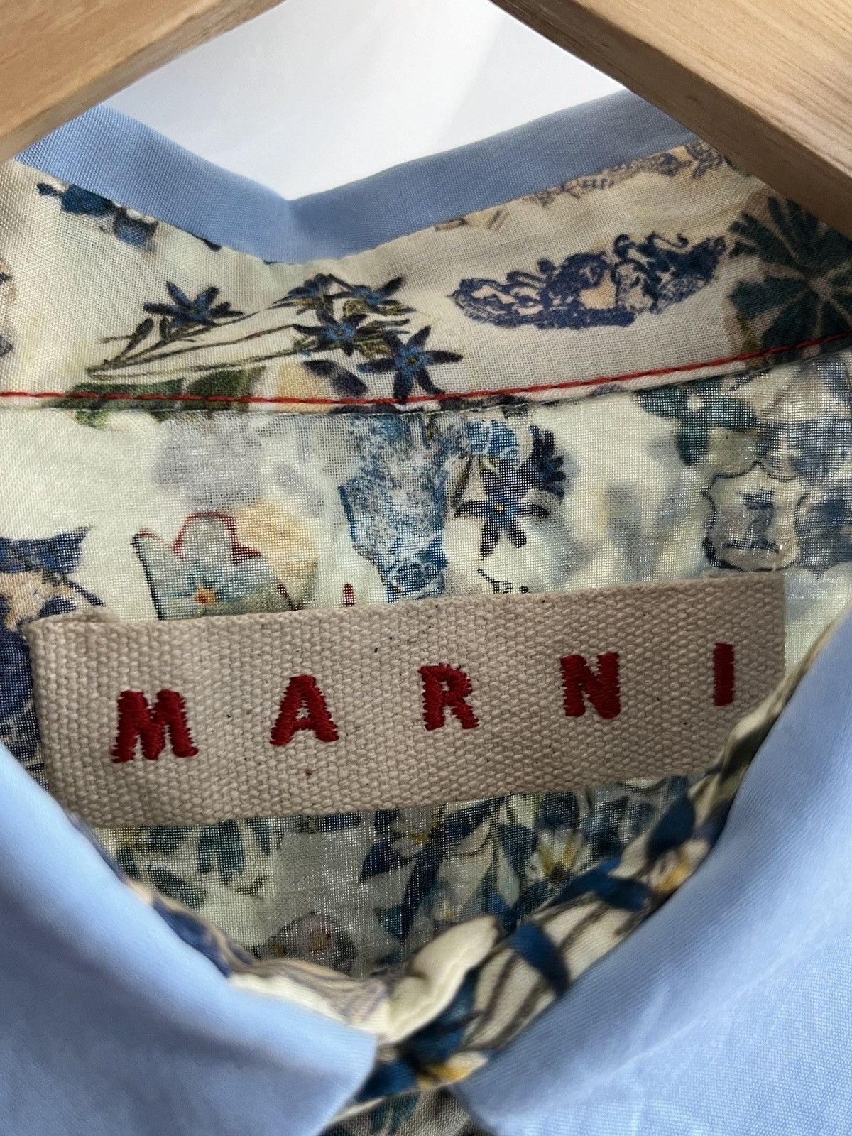 Marni Marni Floral Button Up Shirts Size US L / EU 52-54 / 3 - 4 Thumbnail