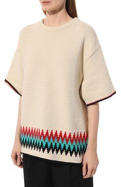 Jil Sander o1y1025 Short Sleeves Sweater in Multicolor Size XS / US 0-2 / IT 36-38 - 2 Thumbnail