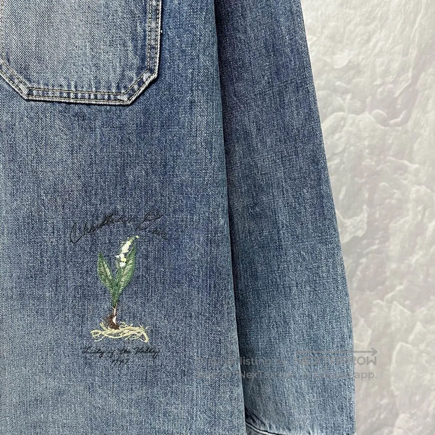 Dior dior embroidered denim shirt jacket. Size L / US 10 / IT 46 - 3 Thumbnail