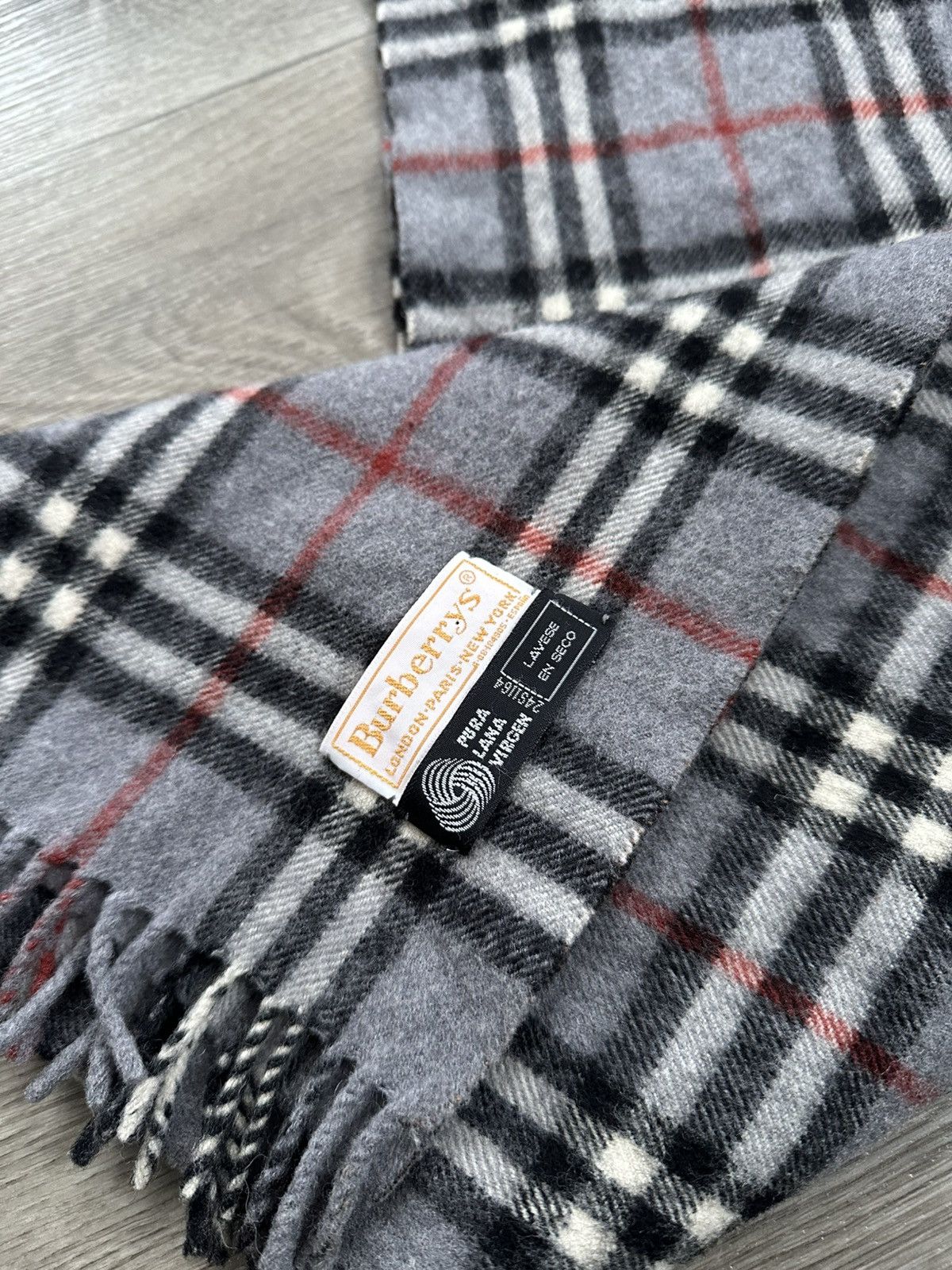 Burberry × Vintage 🫧Burberrys Vintage Scarf Wool Size ONE SIZE - 6 Thumbnail