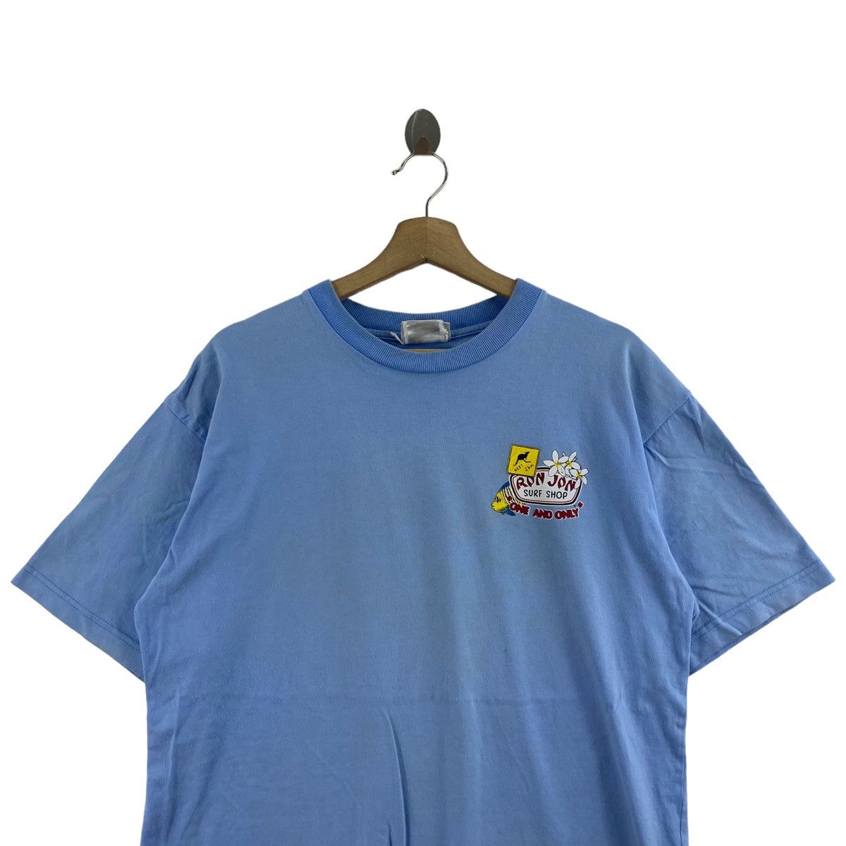 Vintage 90s RON JON SURF Shop Usa Brand Print Blue