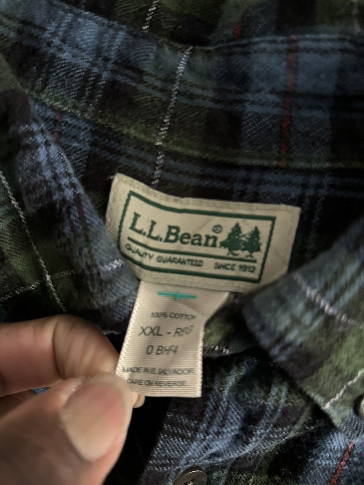 L.L. Bean Vintage L.L. Bean Flannel Button Up Size US XXL / EU 58 / 5 - 2 Thumbnail