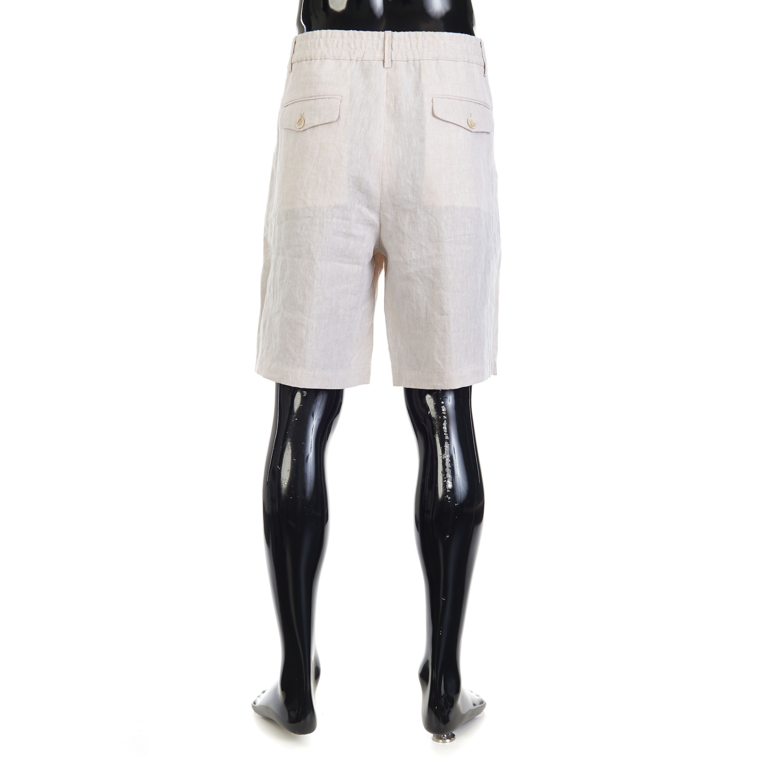 Brunello Cucinelli Beige Linen Bermuda Shorts Size US 36 / EU 52 - 4 Thumbnail