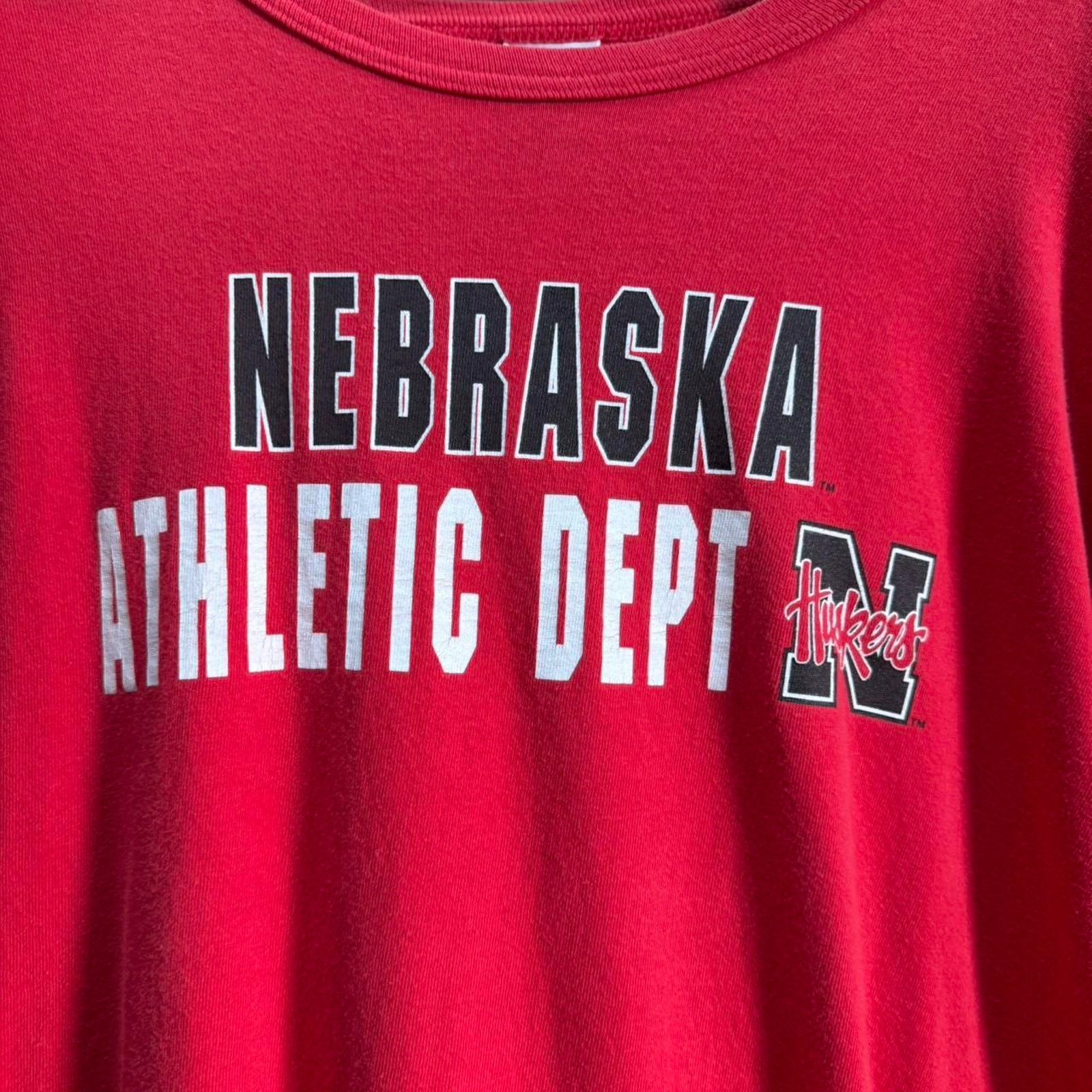 Vintage Vintage 90s Nebraska Huskers Football T-Shirt Size US XXL / EU 58 / 5 - 2 Thumbnail