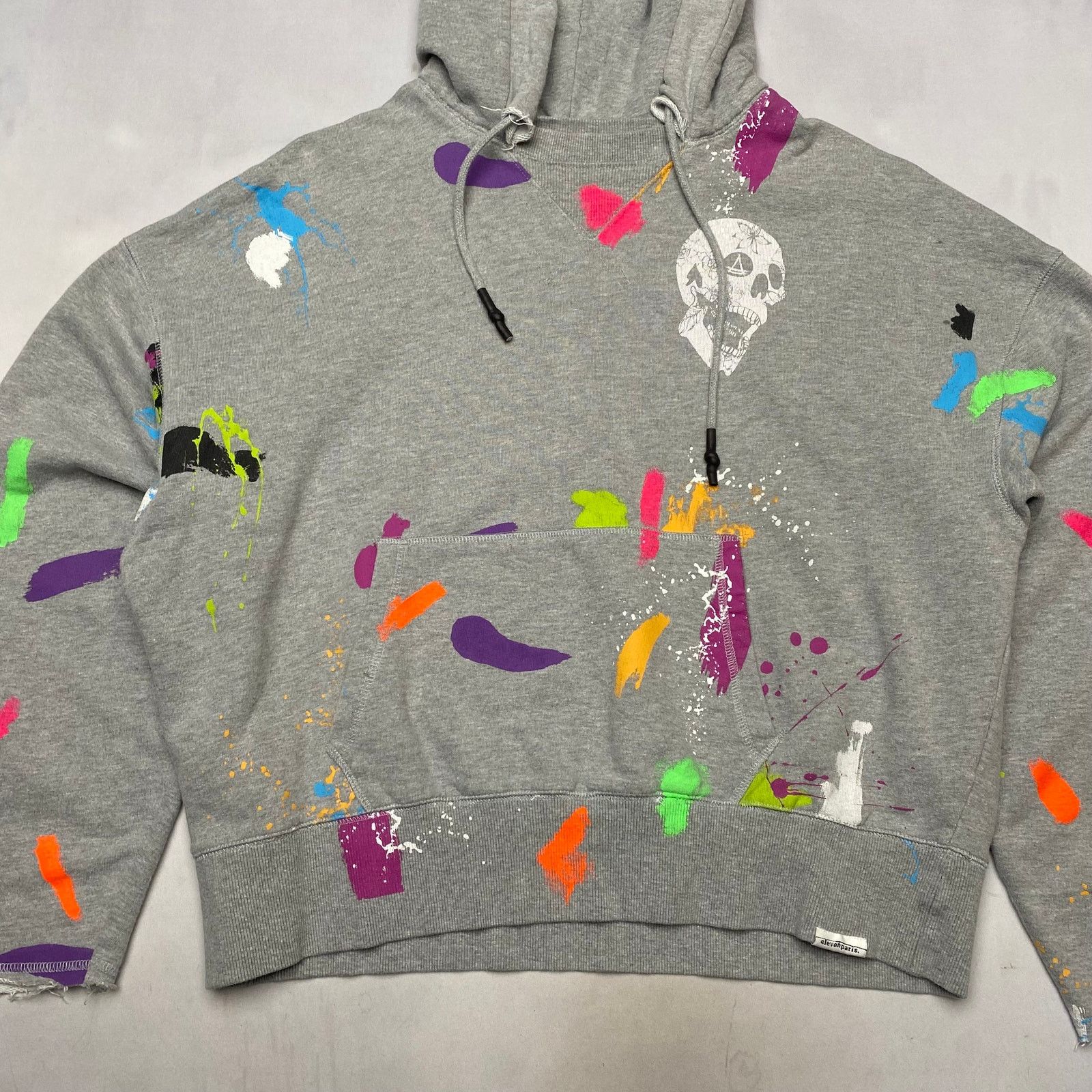 Eleven Paris Eleven Paris Paint Splatter Hoodie Mens Large Oversized Boxy Size US L / EU 52-54 / 3 - 2 Thumbnail